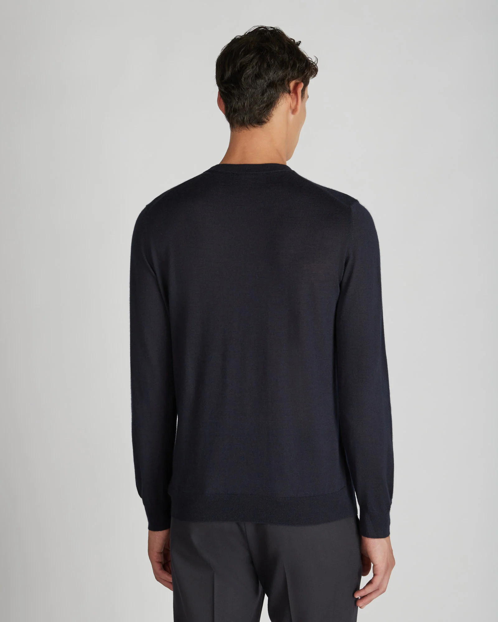 Cashmere and silk slim fit crewneck sweater - Image 3