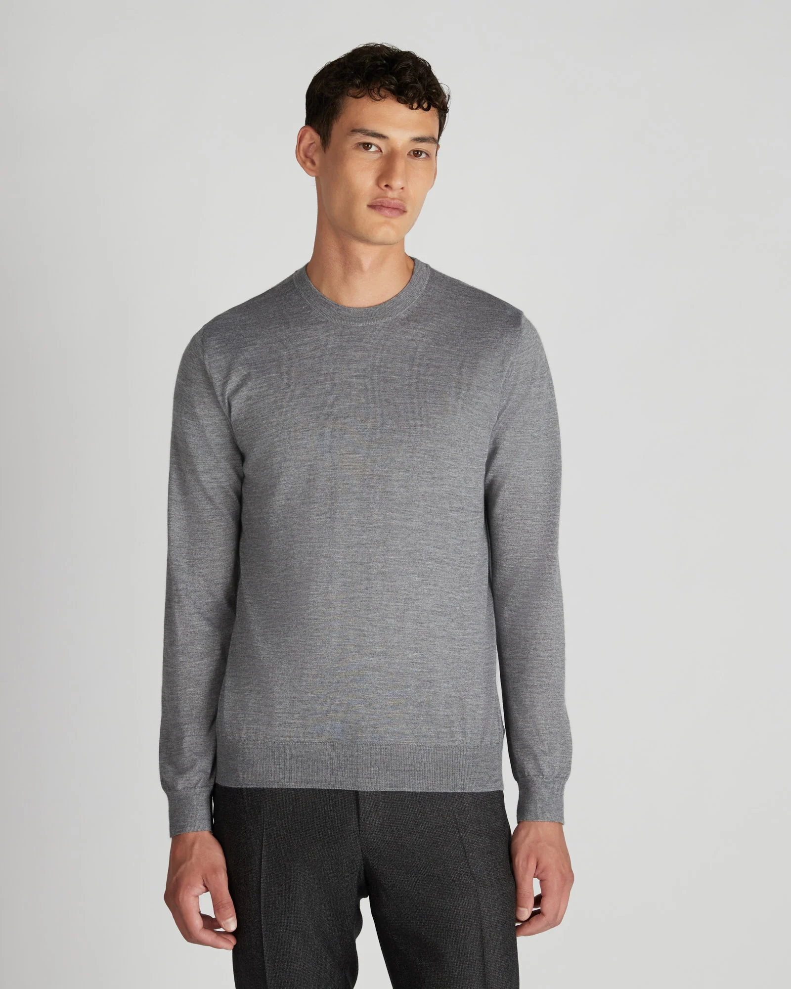 Cashmere and silk slim fit crewneck sweater - Image 2