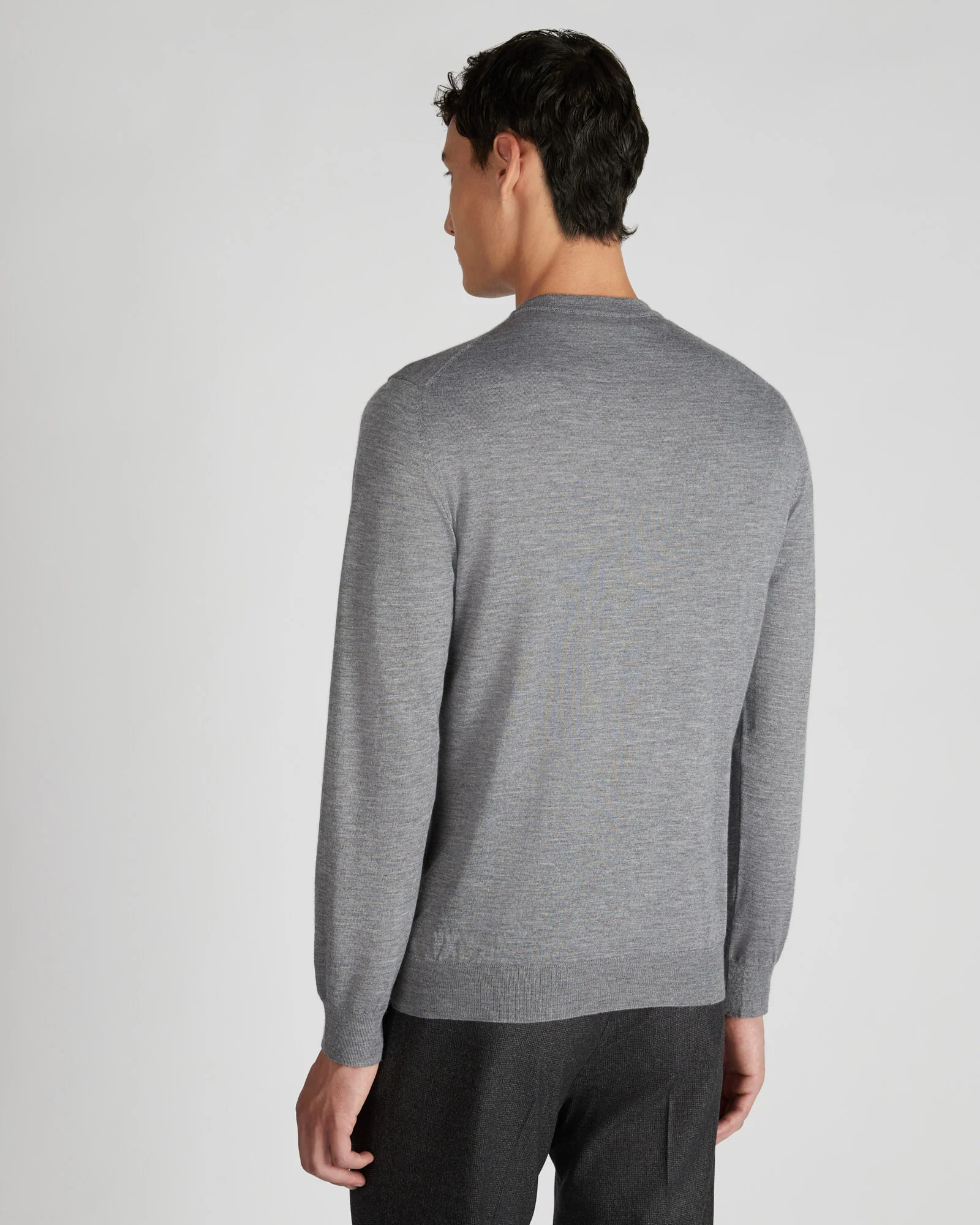 Cashmere and silk slim fit crewneck sweater - Image 3