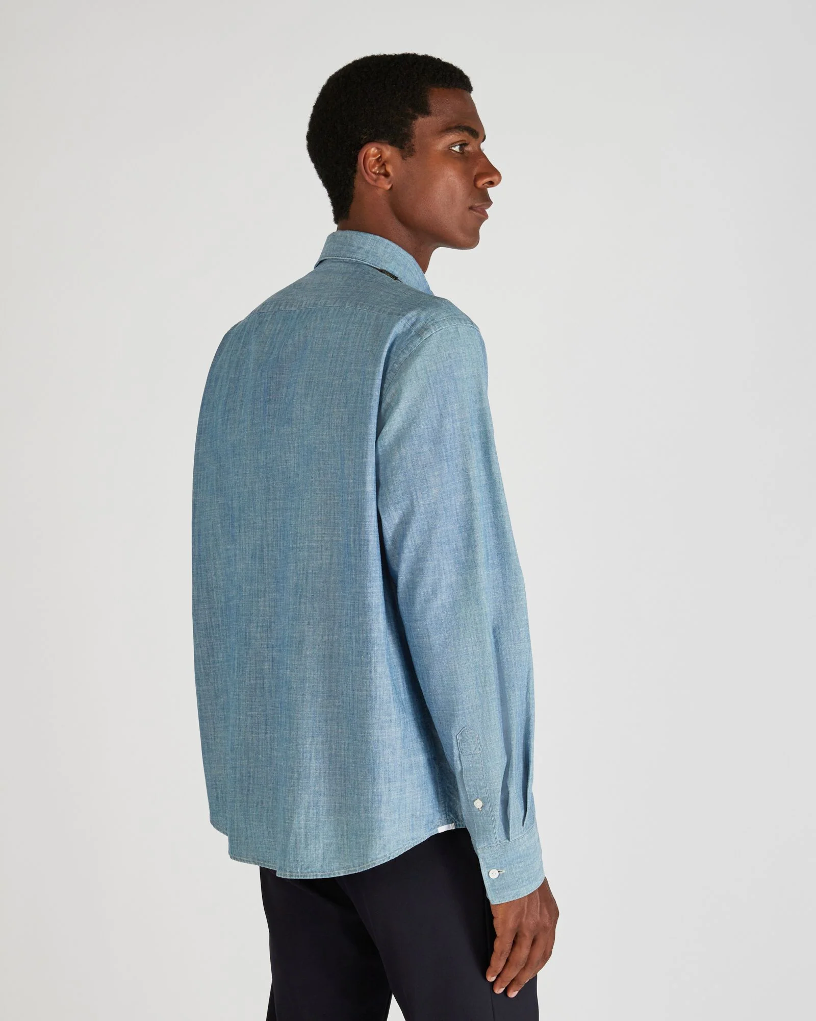 Casual fit chambray shirt - Image 3