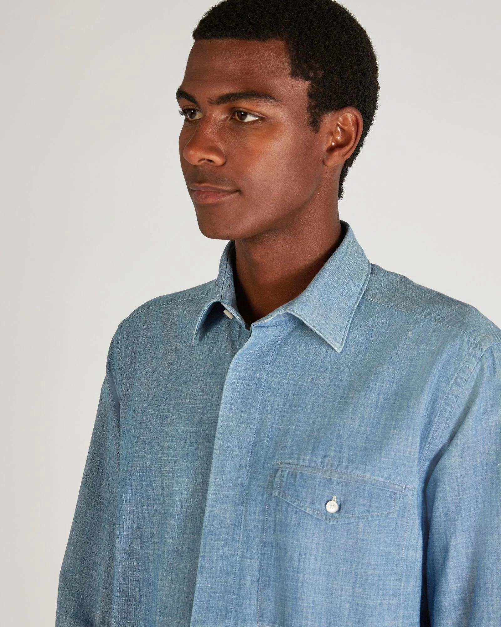 Casual fit chambray shirt - Image 4