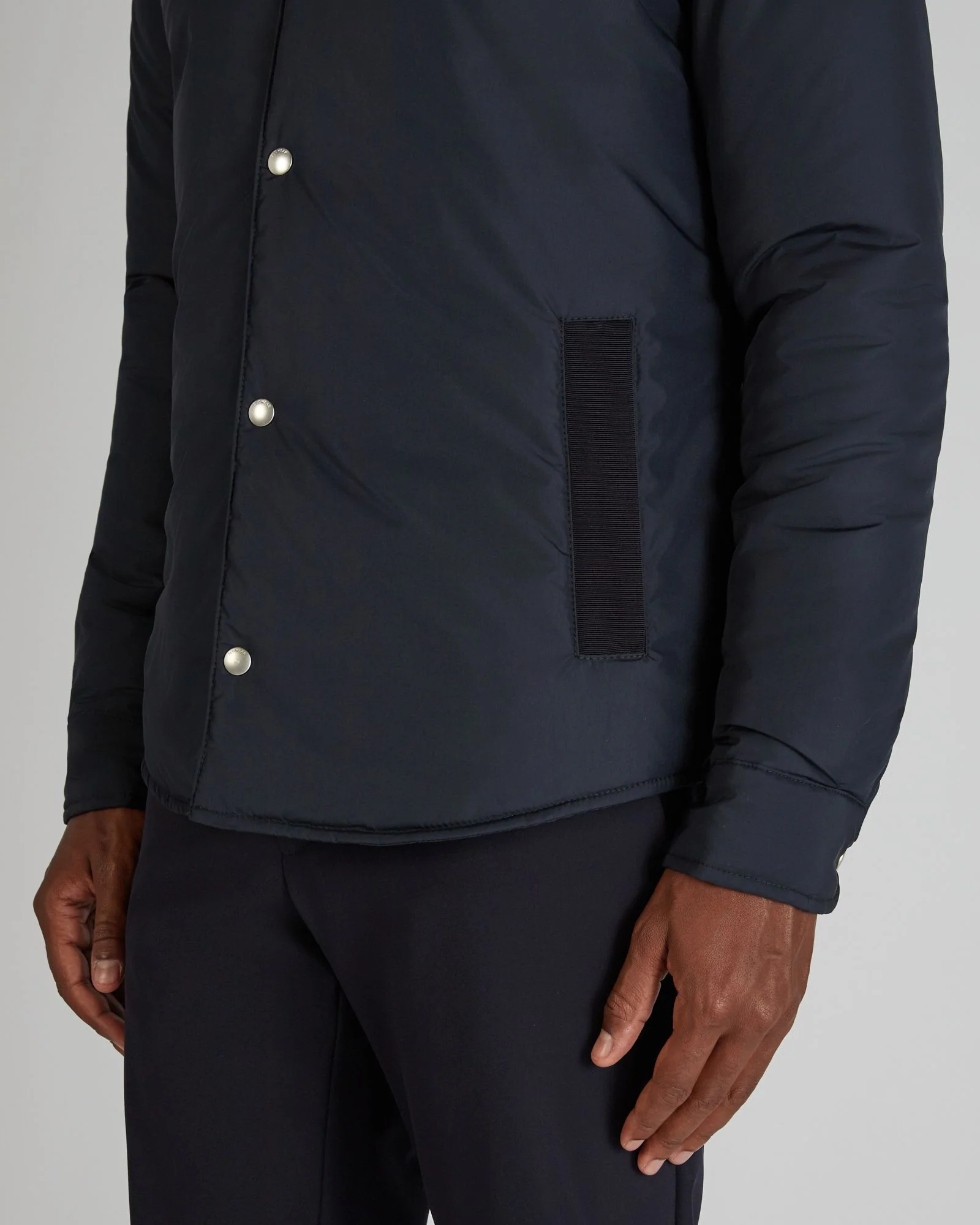 Casual fit technical fabric padded overshirt - Image 4