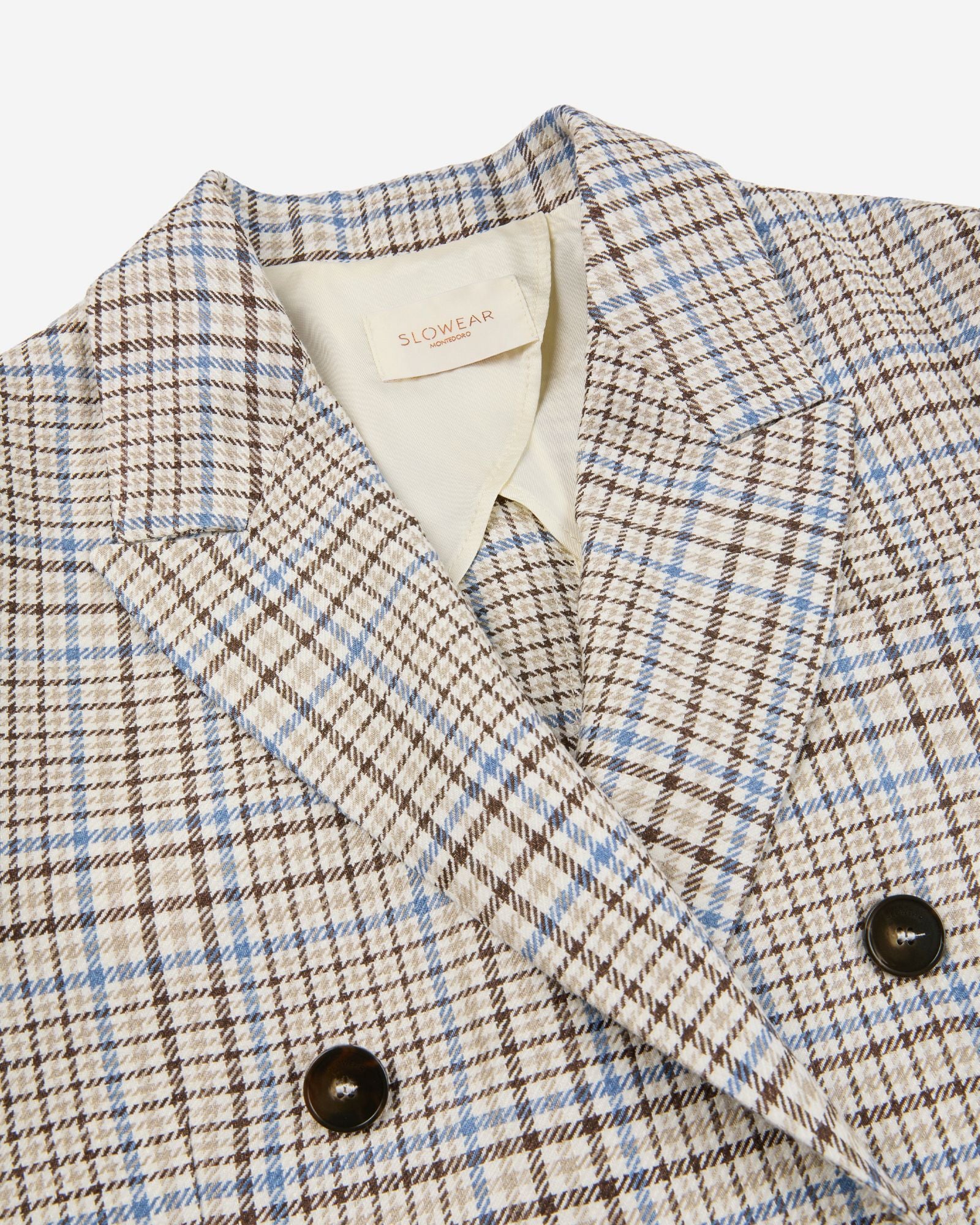 Double-breasted Prince of Wales linen jacket - Image 6
