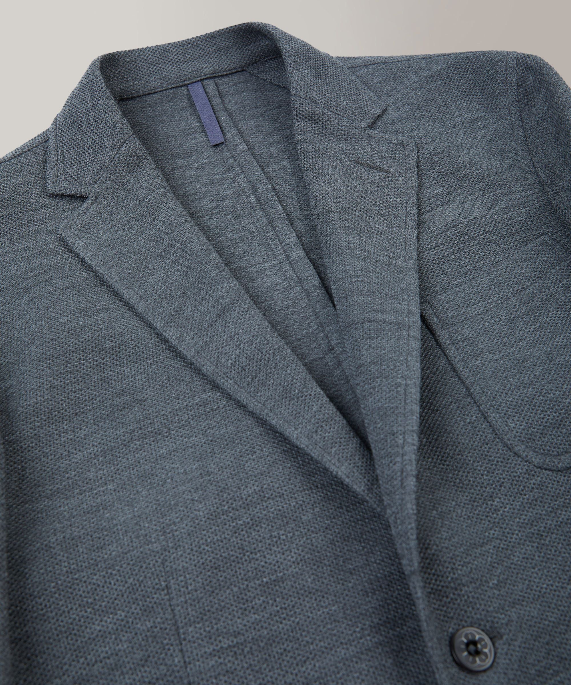 Jersey hopsack slim fit jacket - Image 5