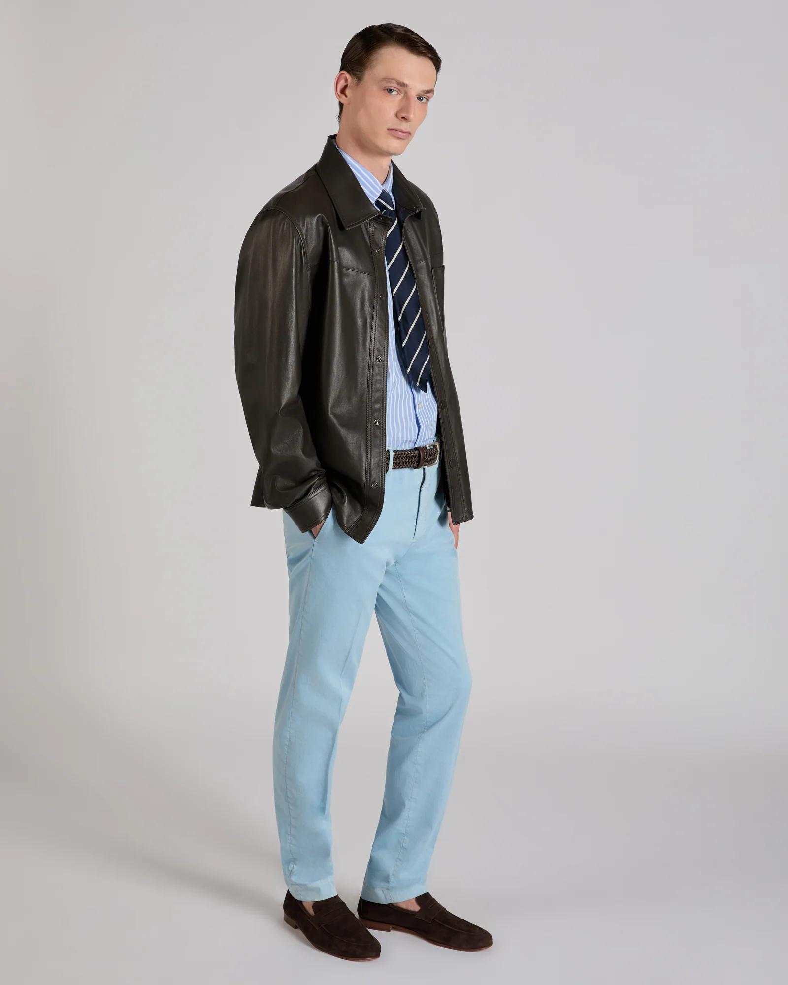 Leather overshirt - Image 5