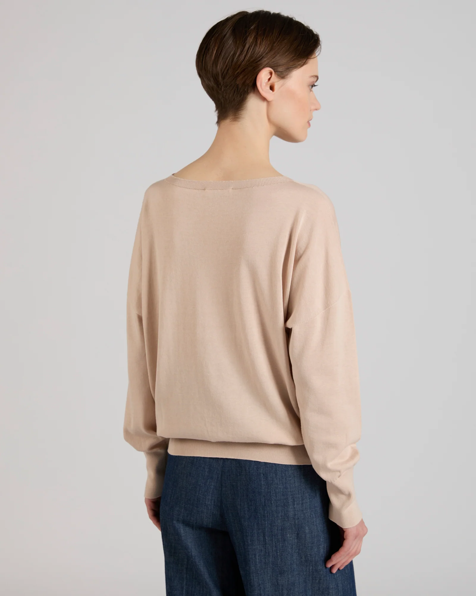 Oversized cotton and silk jumper - Image 3