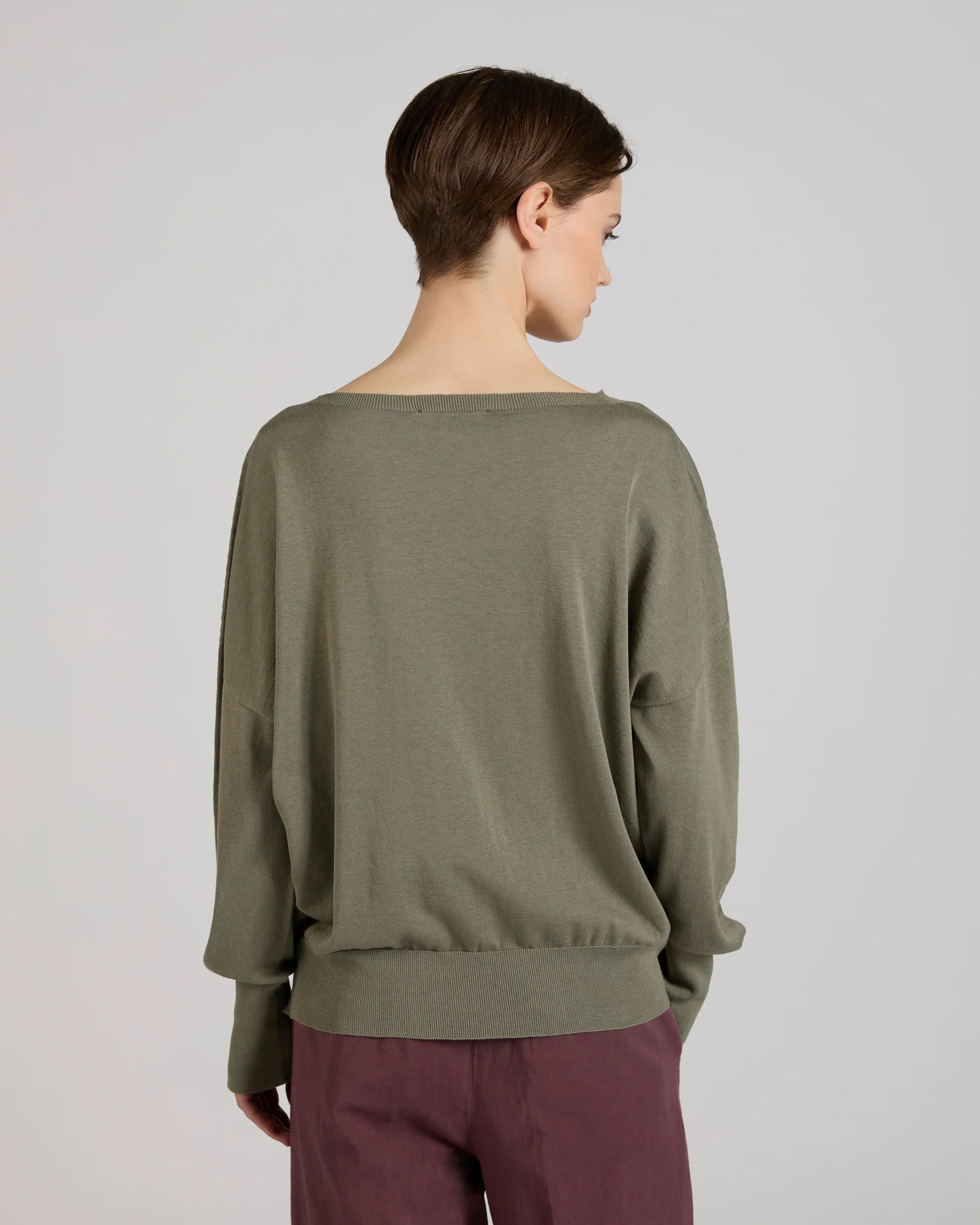Oversized cotton and silk jumper - Image 3