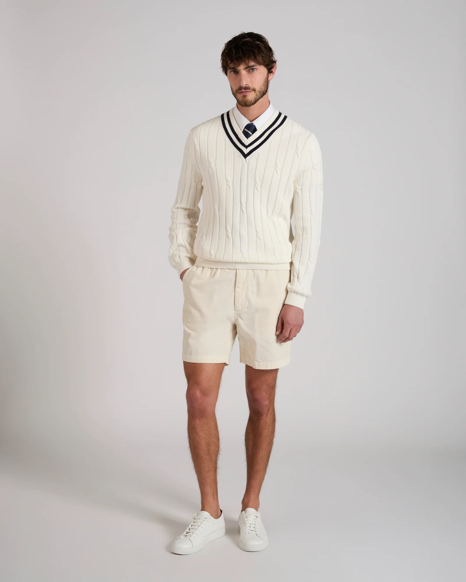 Regular fit corduroy Bermuda shorts - Image 5