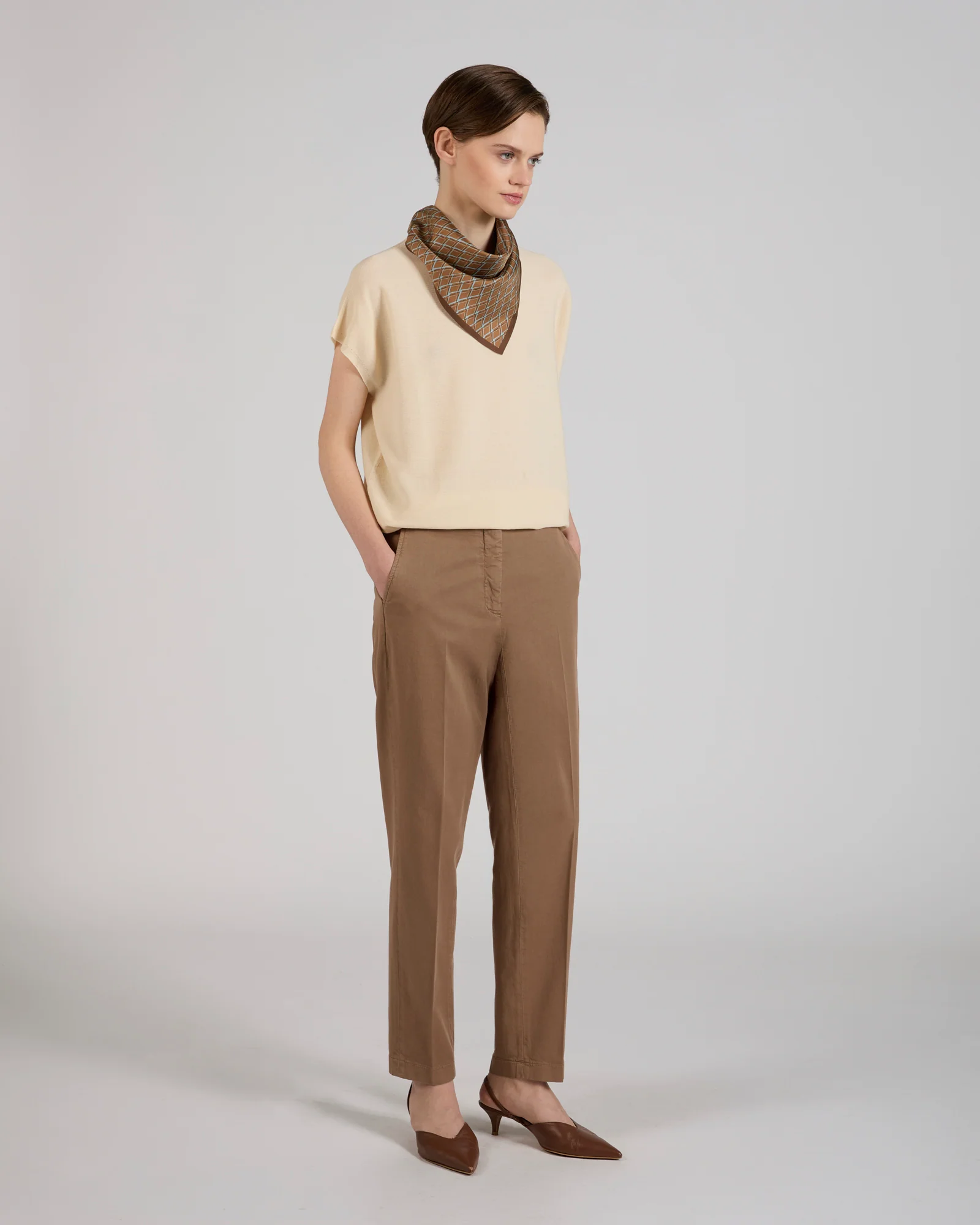 Regular fit cotton crĂȘpe blouse - Image 4