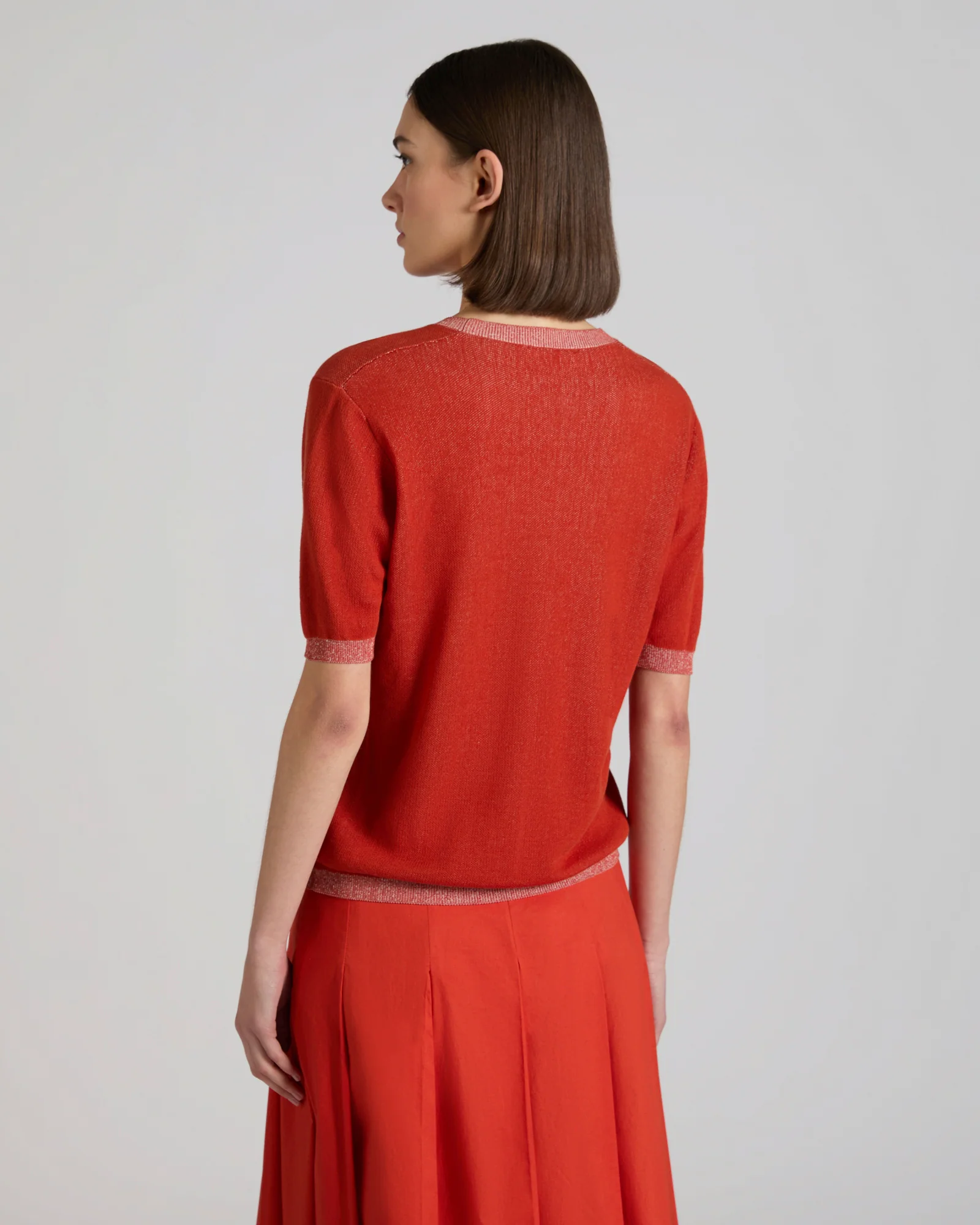 Regular fit cotton crêpe jacquard jumper - Image 3