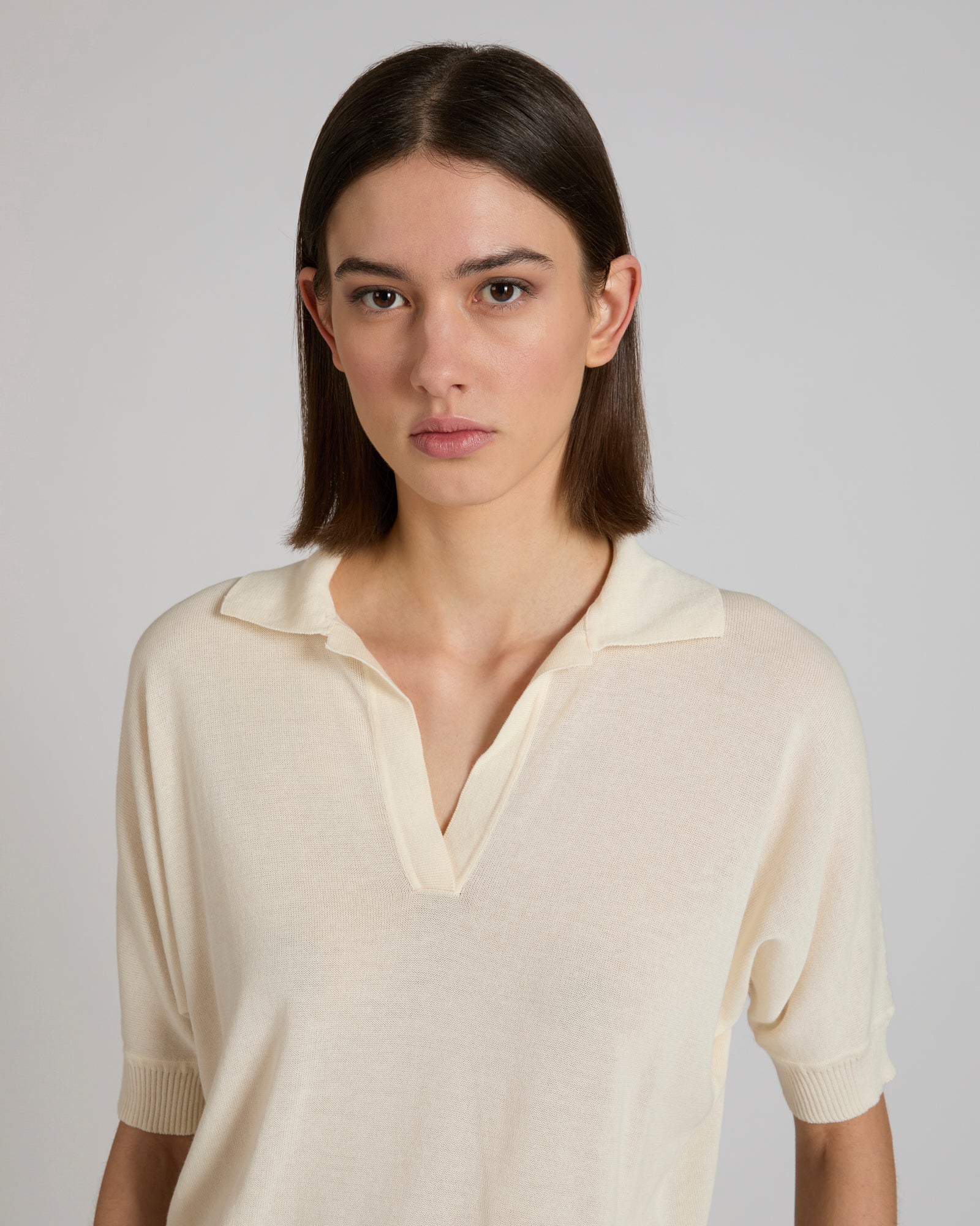 Regular fit cotton crĂȘpe polo shirt - Image 4