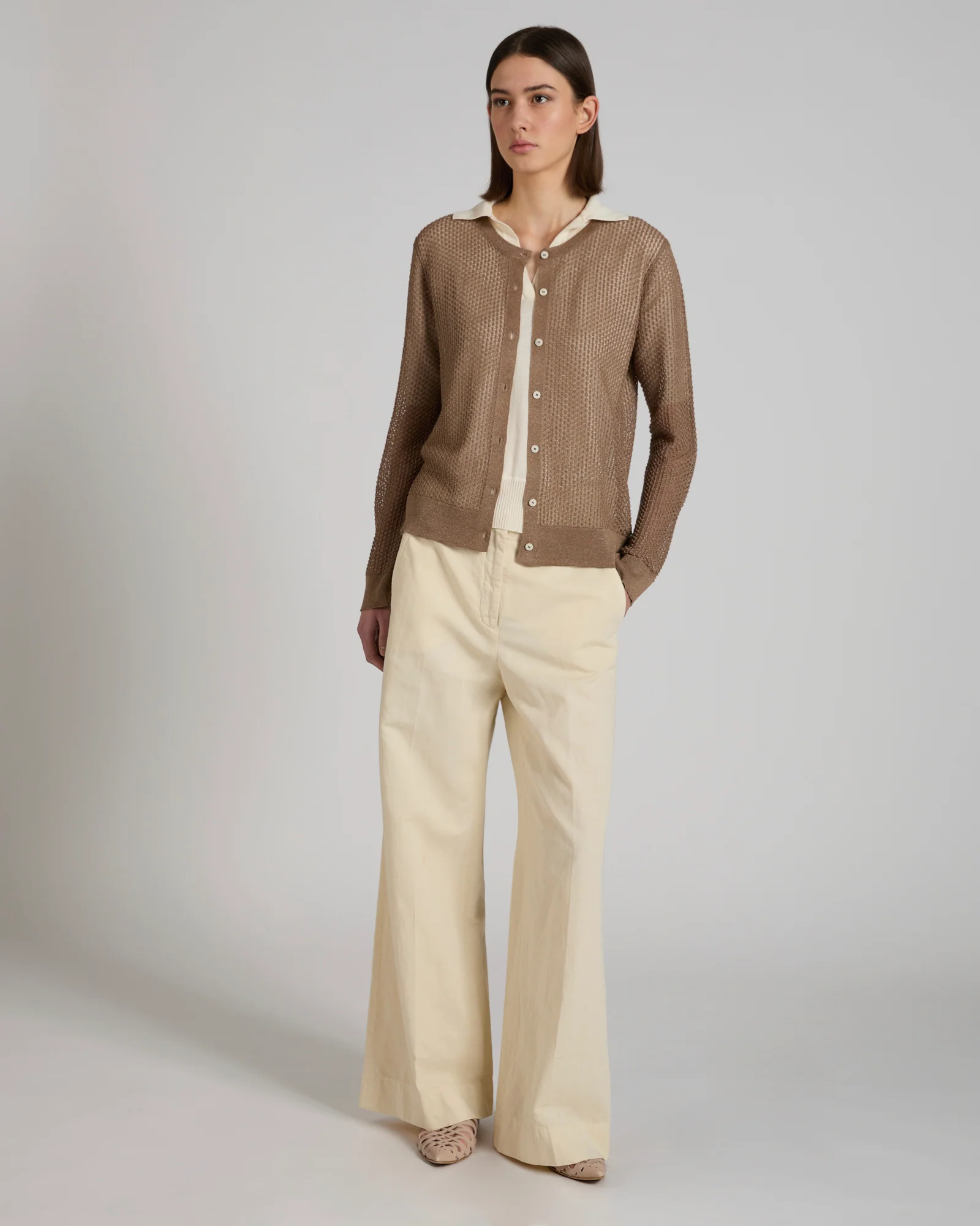 Regular fit cotton crĂȘpe polo shirt - Image 5