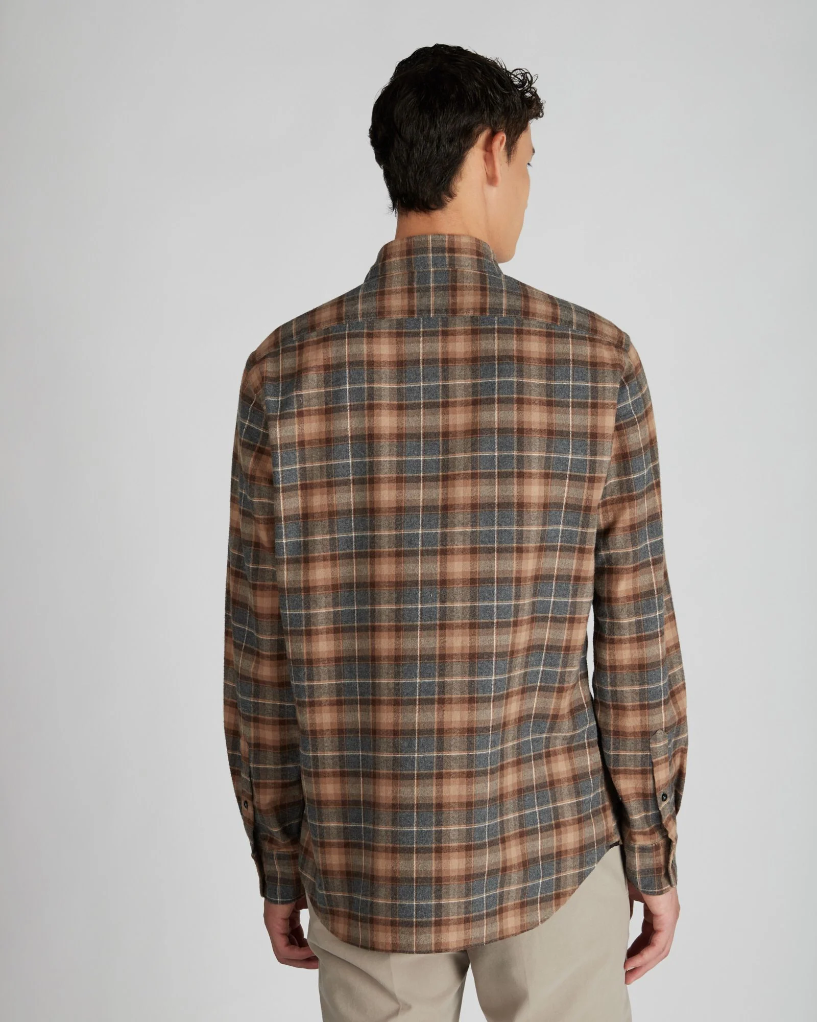 Regular fit cotton flannel shirt - Image 3