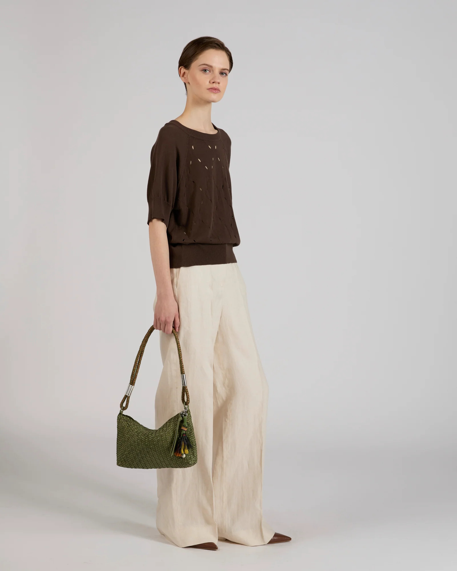 Regular fit crêpe cotton jumper - Image 5