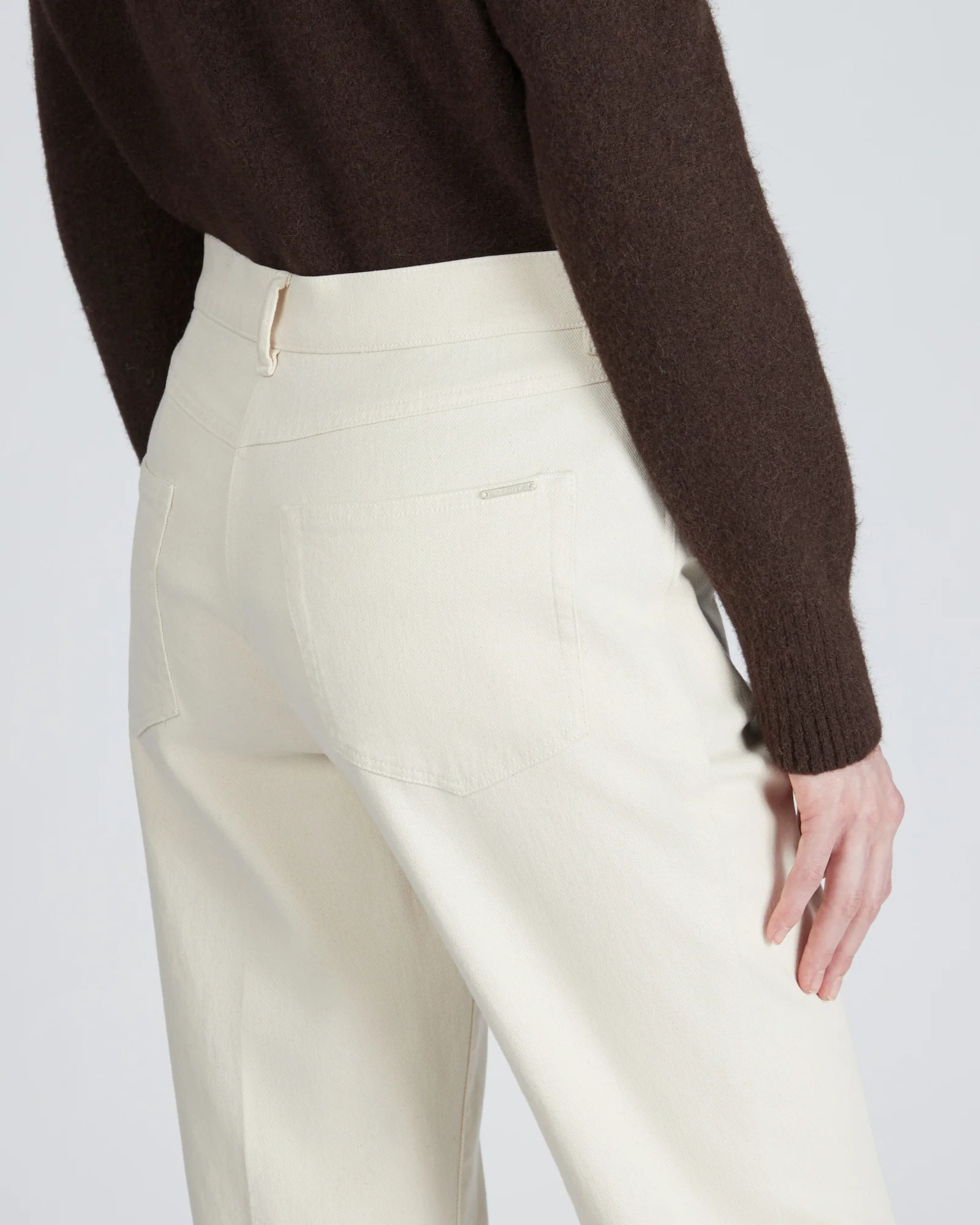 Regular fit five pocket cotton bull trousers - Image 4