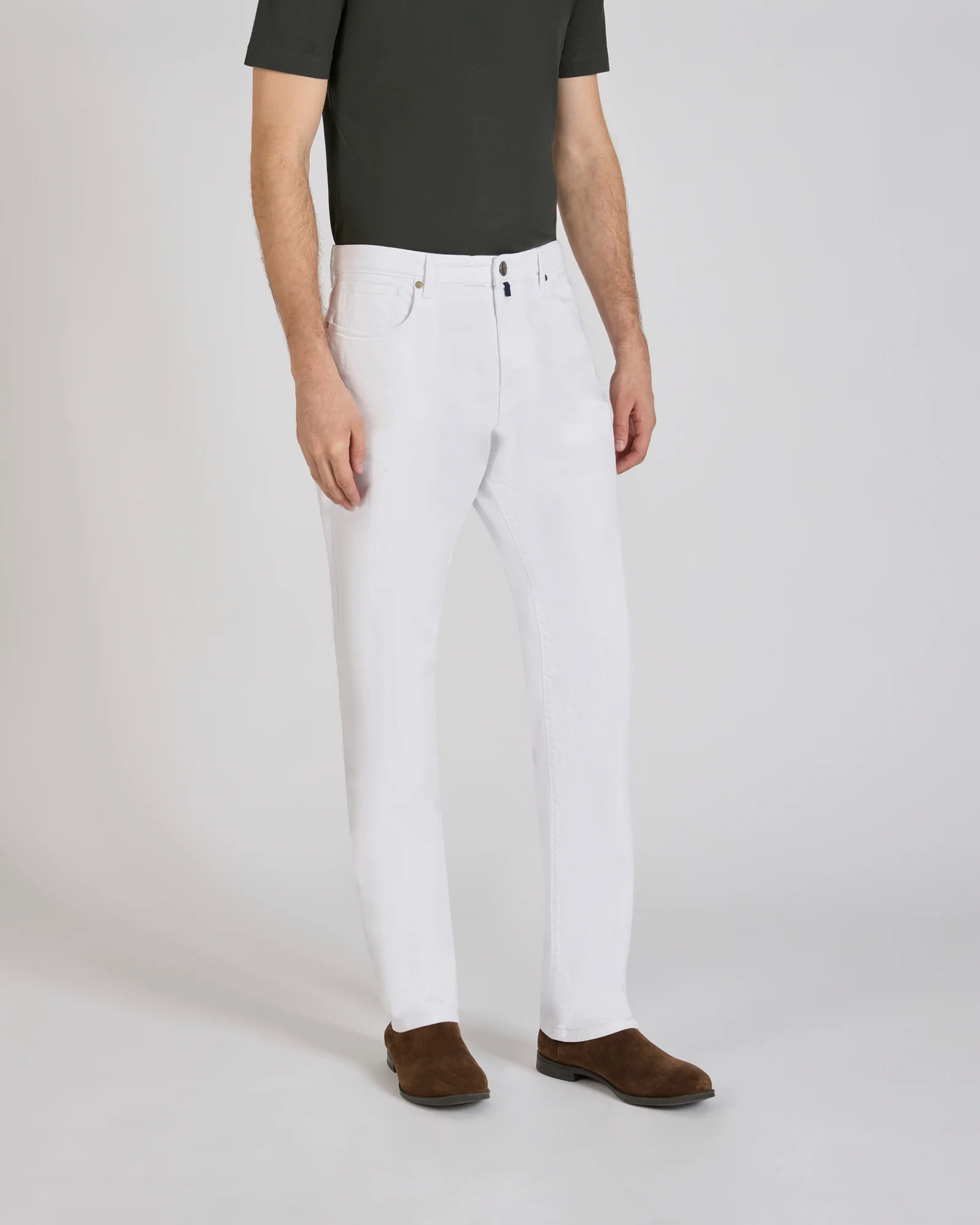 Regular fit five-pocket cotton bull trousers - Image 3