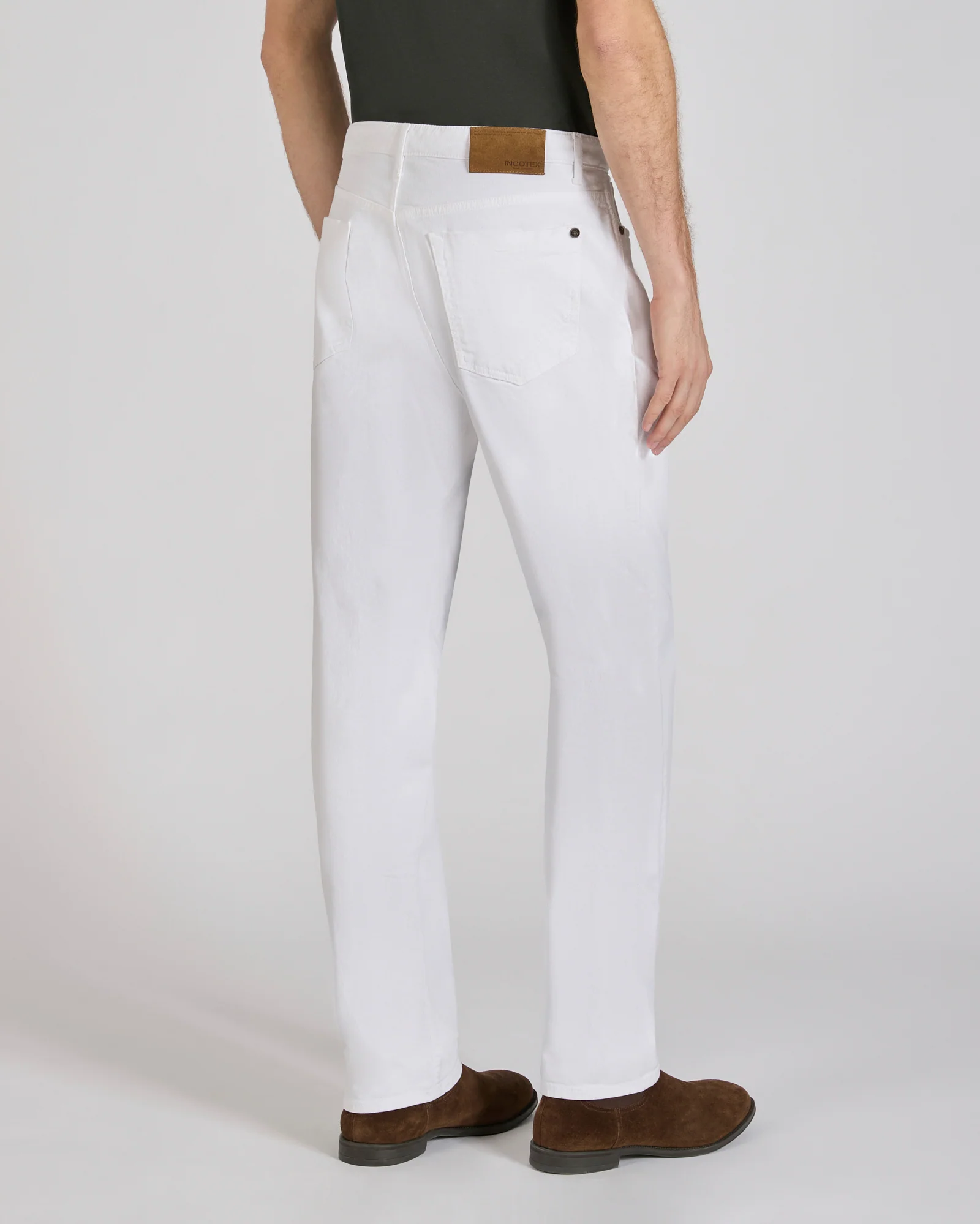 Regular fit five-pocket cotton bull trousers - Image 4