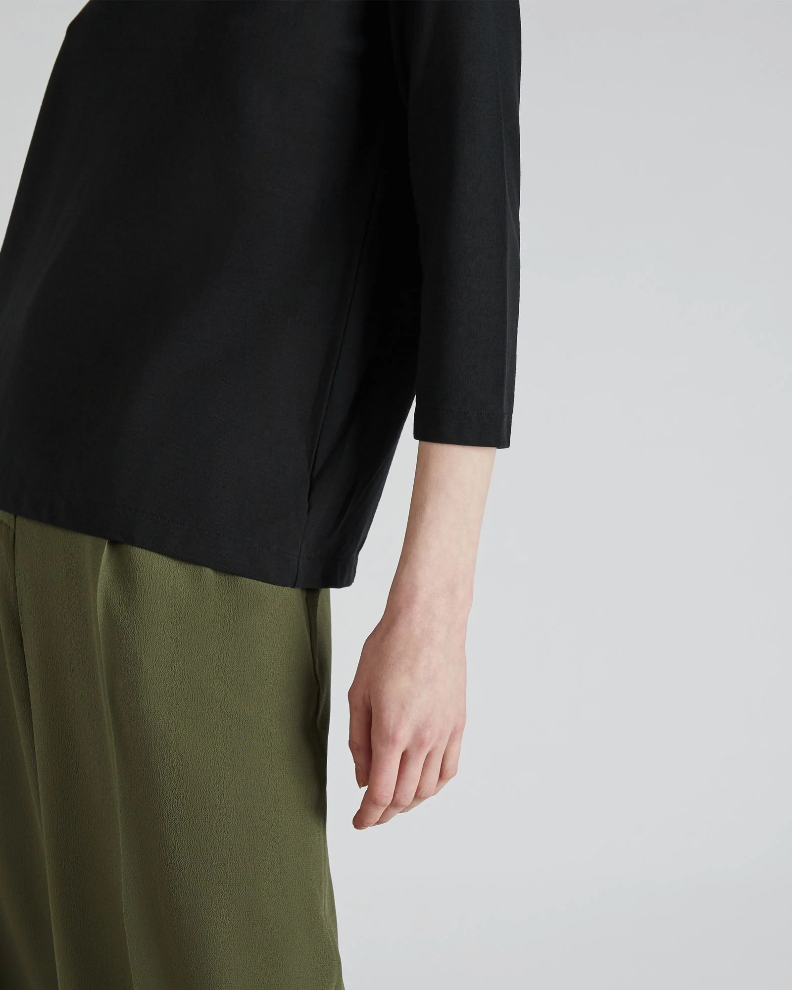 Regular fit jumper with boat neckline in organic IceCotton - Image 4