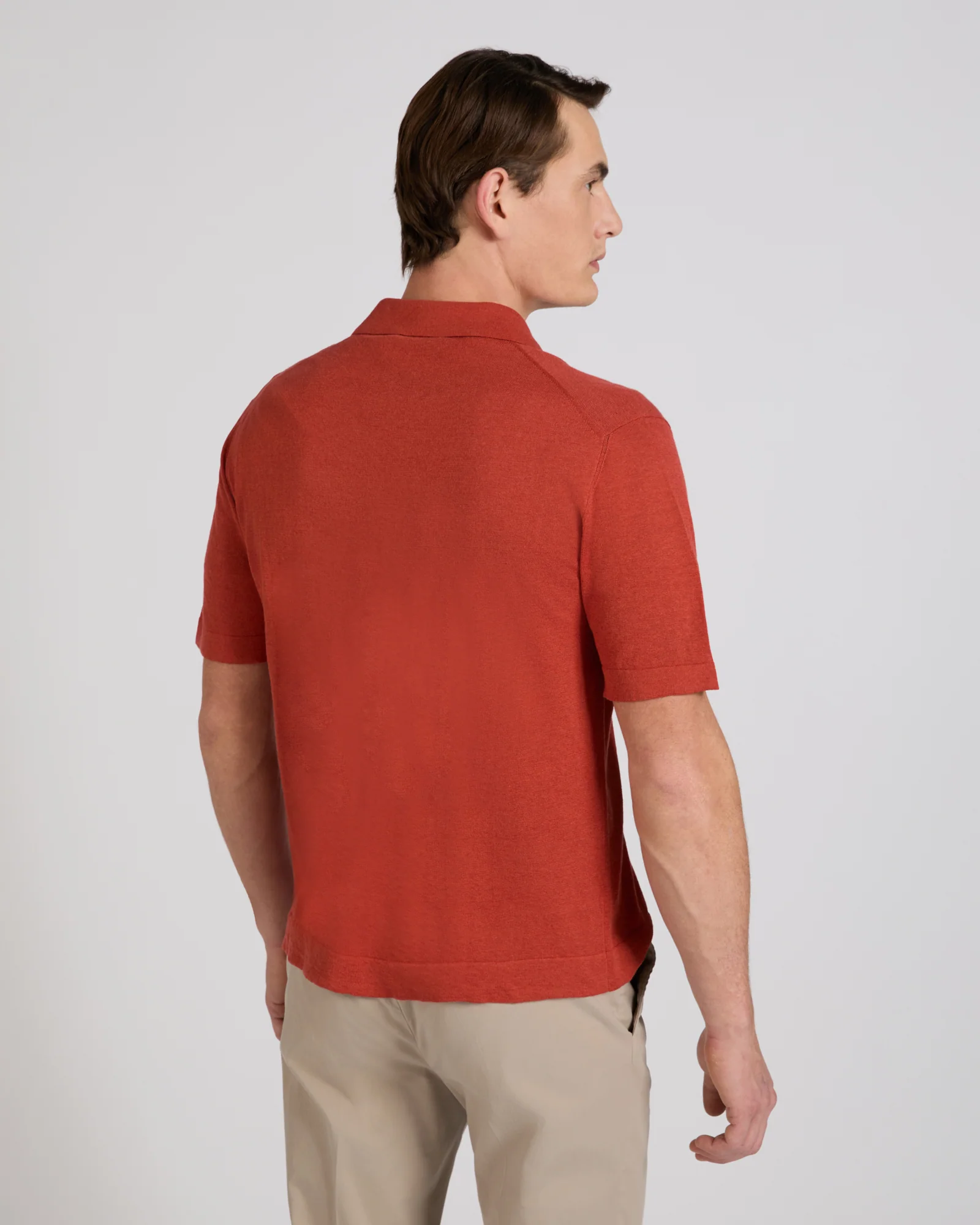 Regular fit linen and cotton shirt - Image 3