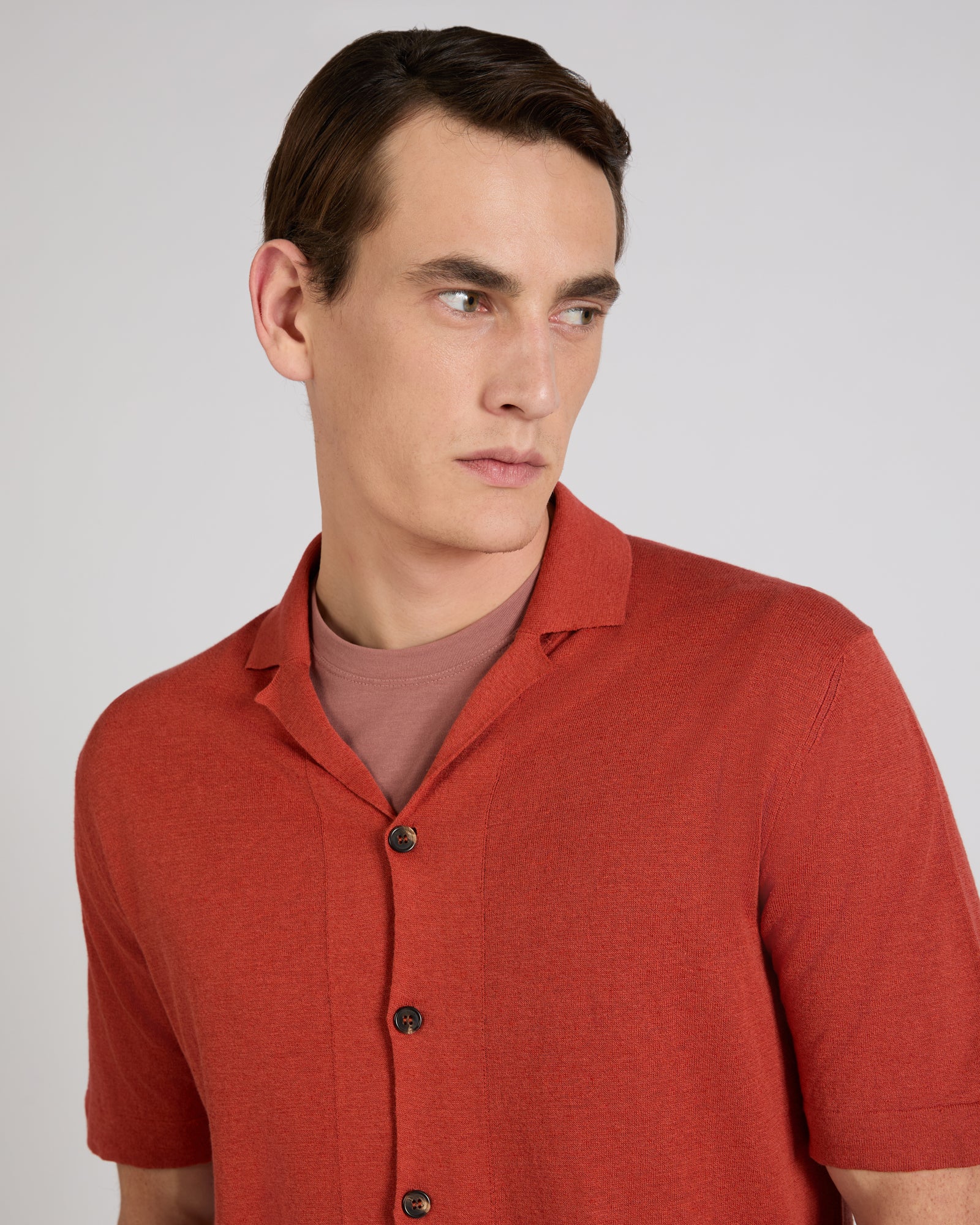 Regular fit linen and cotton shirt - Image 4