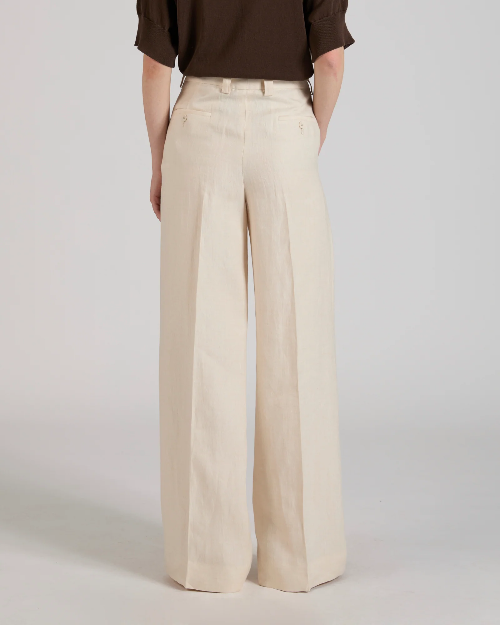 Regular fit linen trousers - Image 3