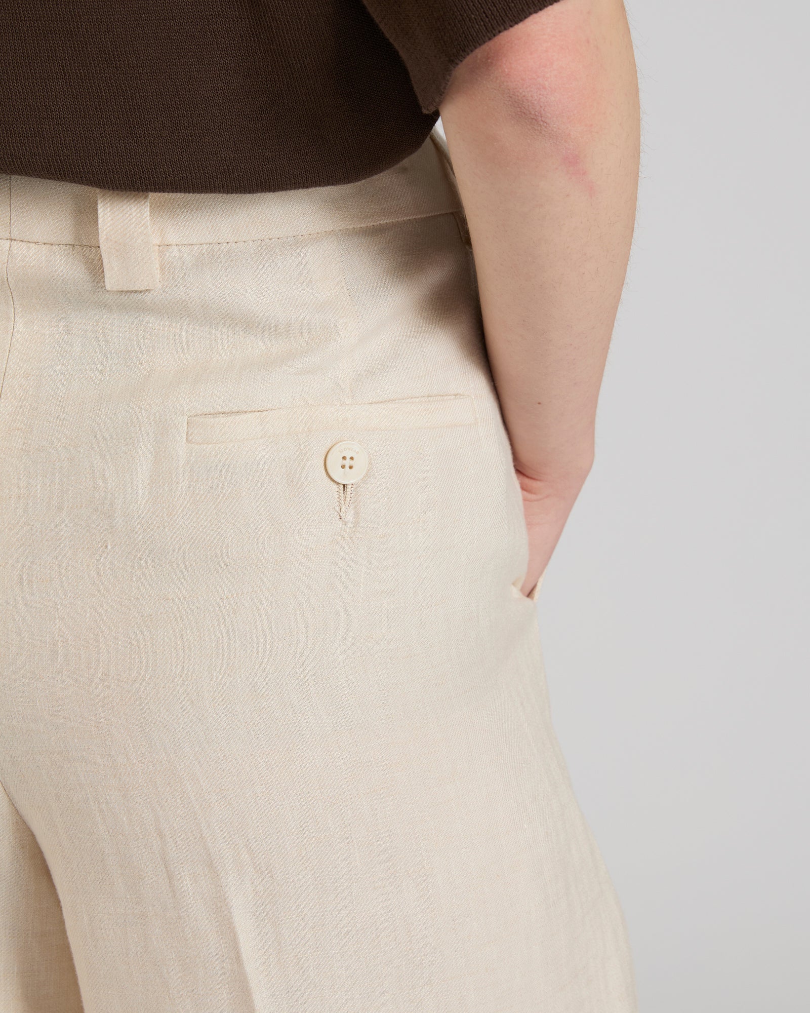 Regular fit linen trousers - Image 4