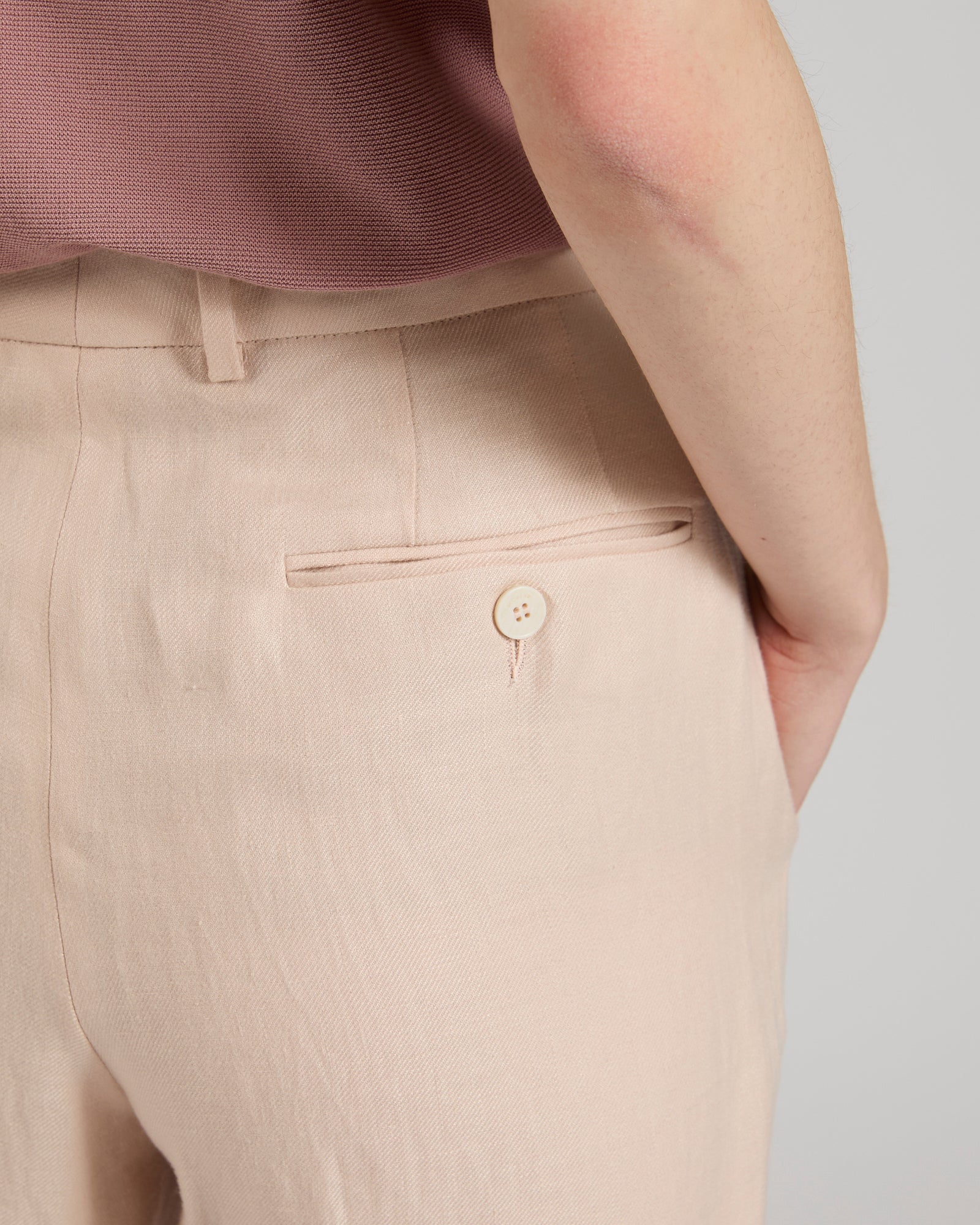 Regular fit linen trousers - Image 4