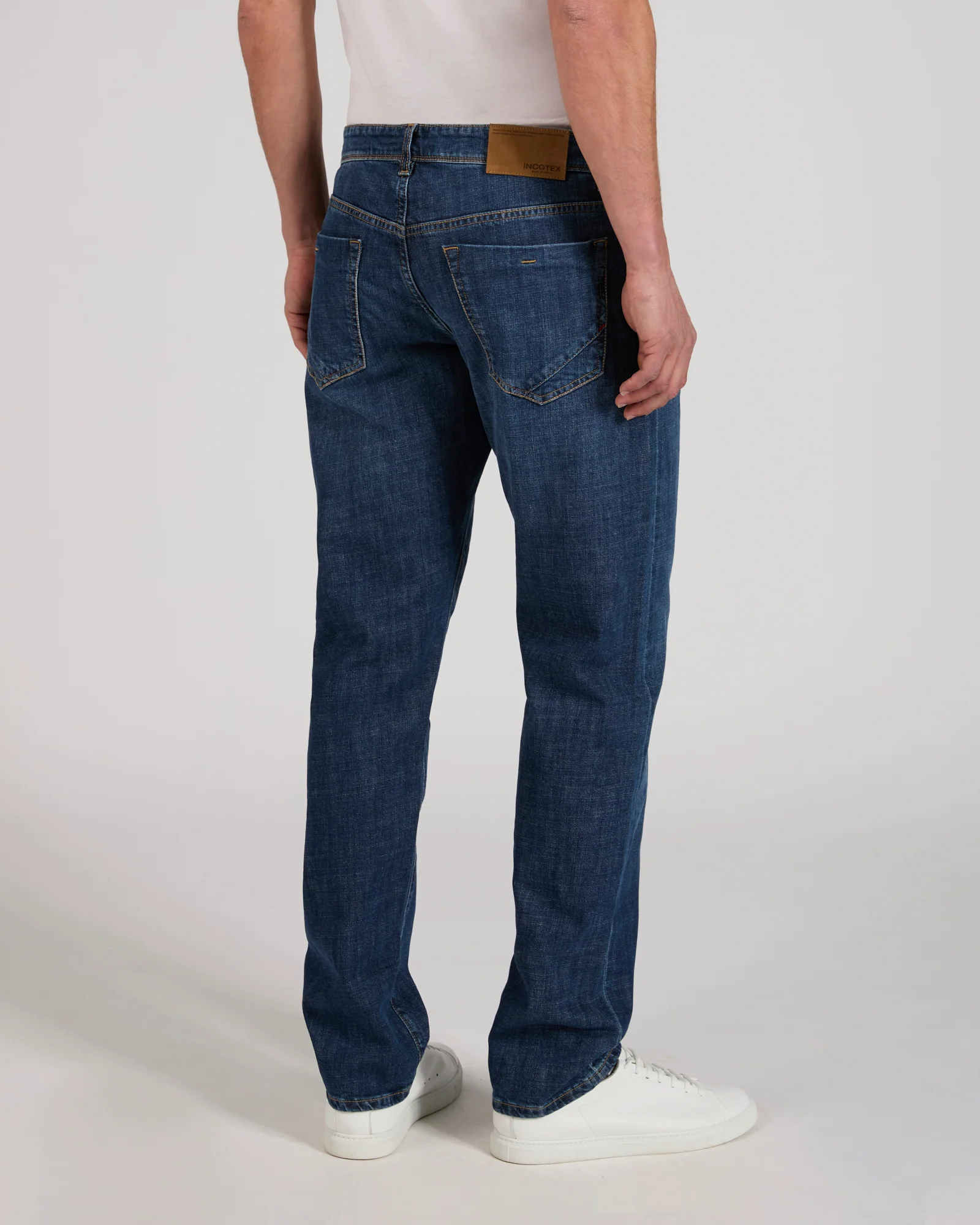 Regular fit stretch denim trousers - Image 3