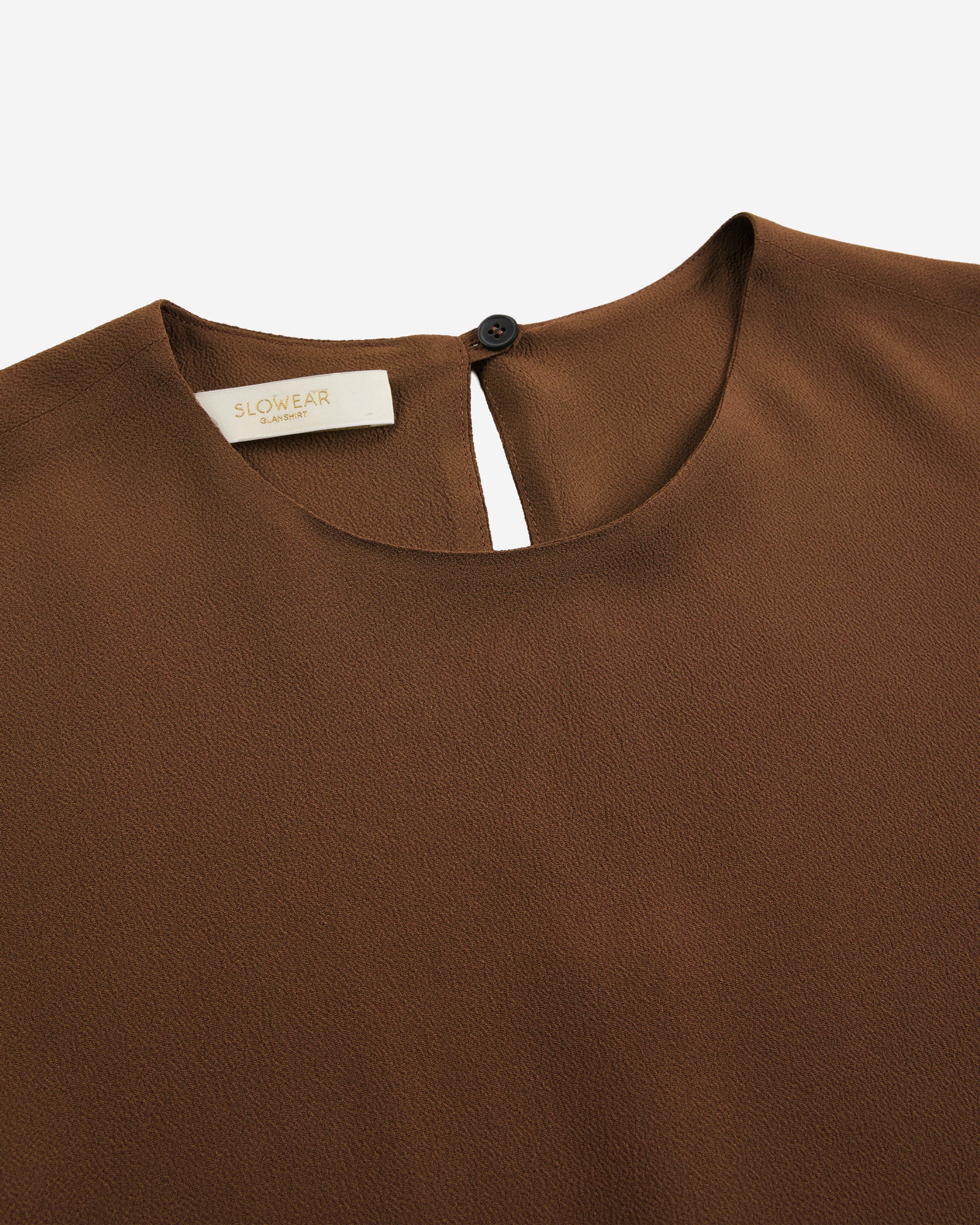 Regular fit top in silk-blend crêpe de chine - Image 6