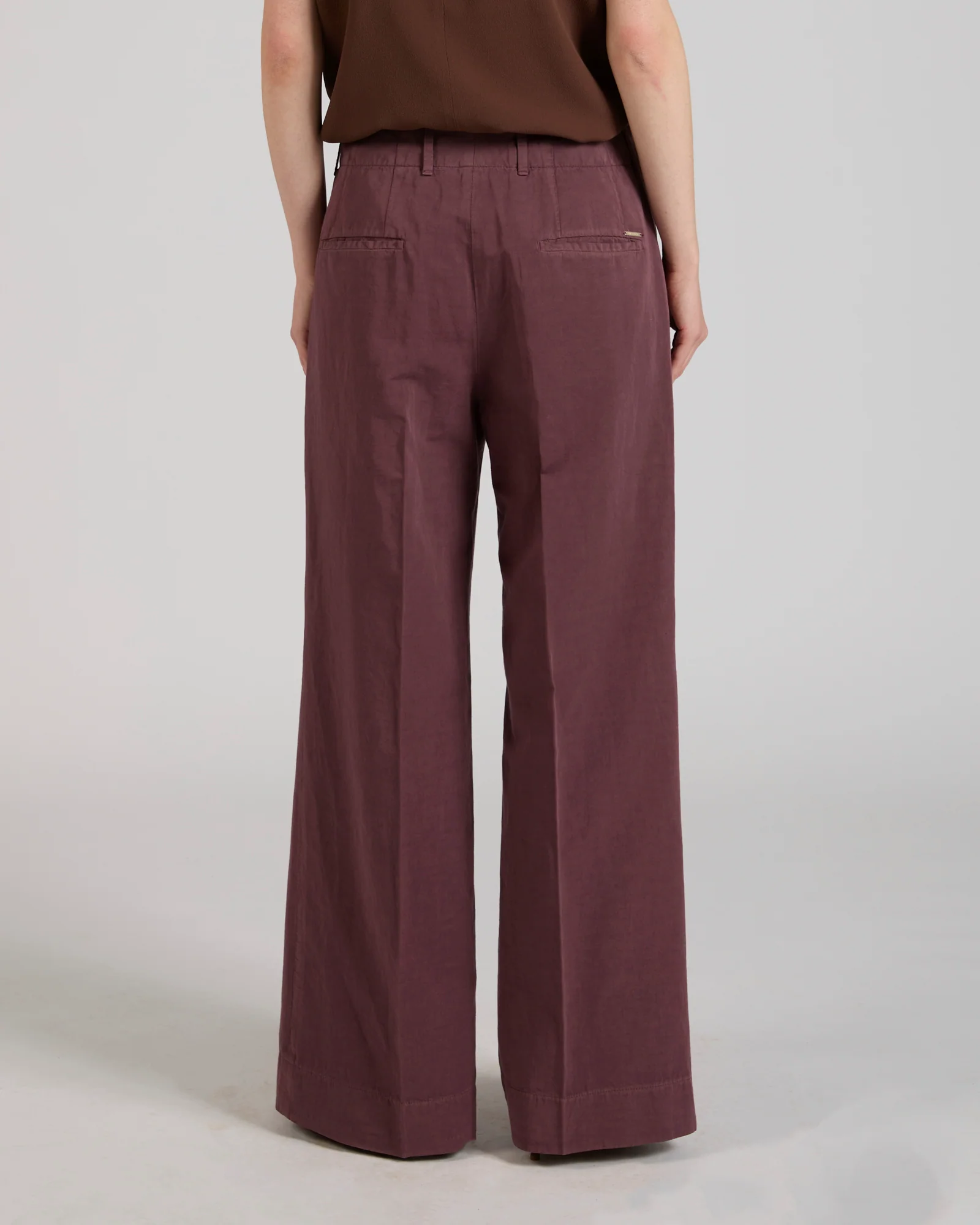 Regular fit trousers in cotton and linen twill - Image 3