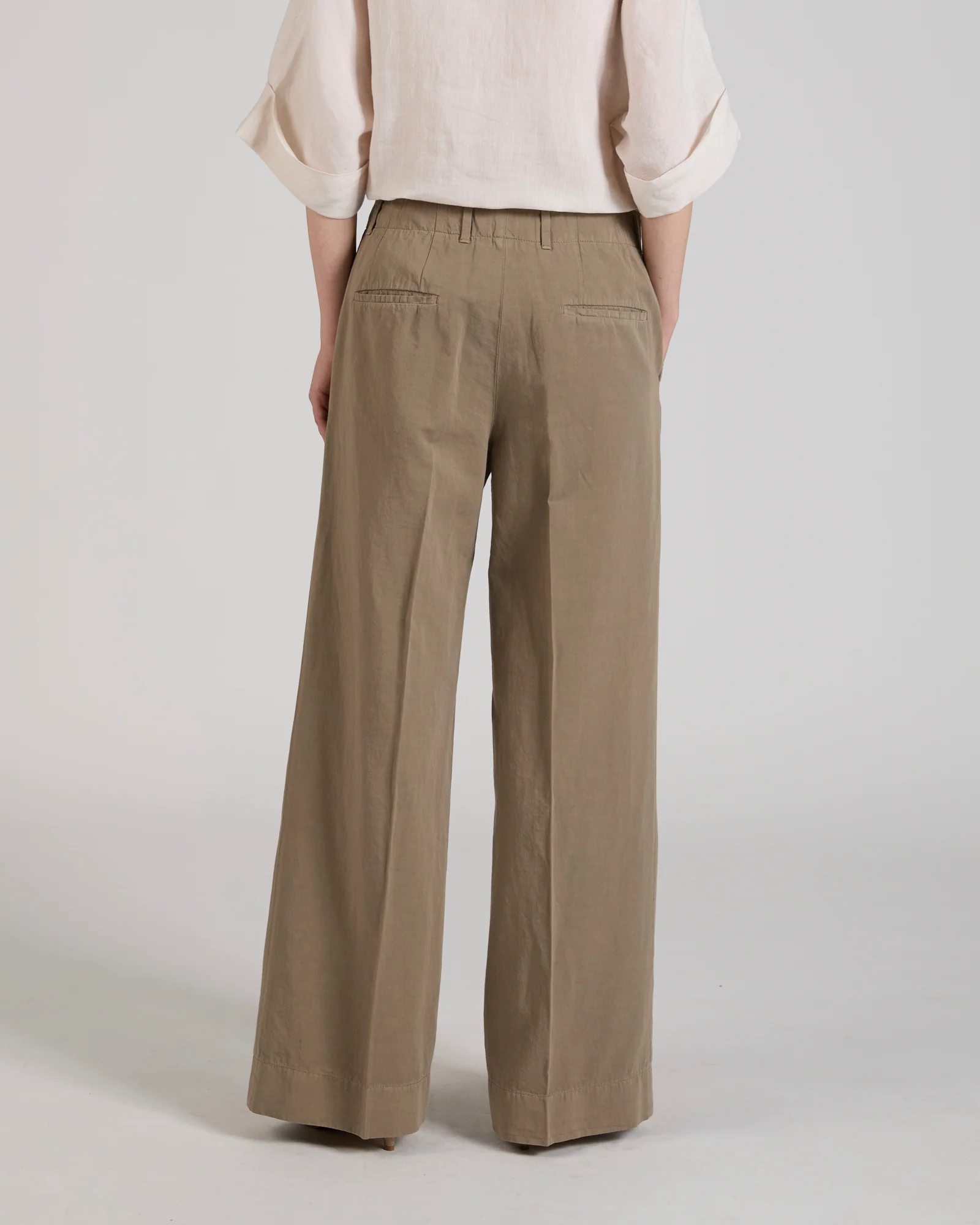 Regular fit trousers in cotton and linen twill - Image 3