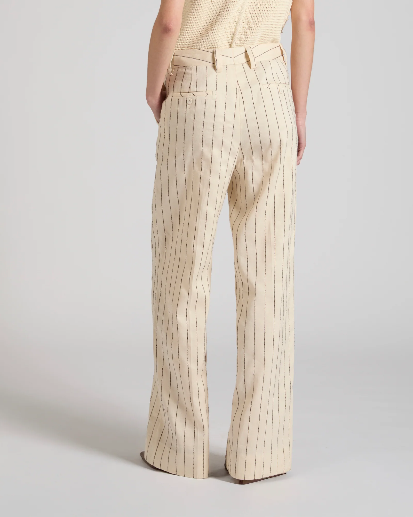 Regular fit trousers in linen blend - Image 3
