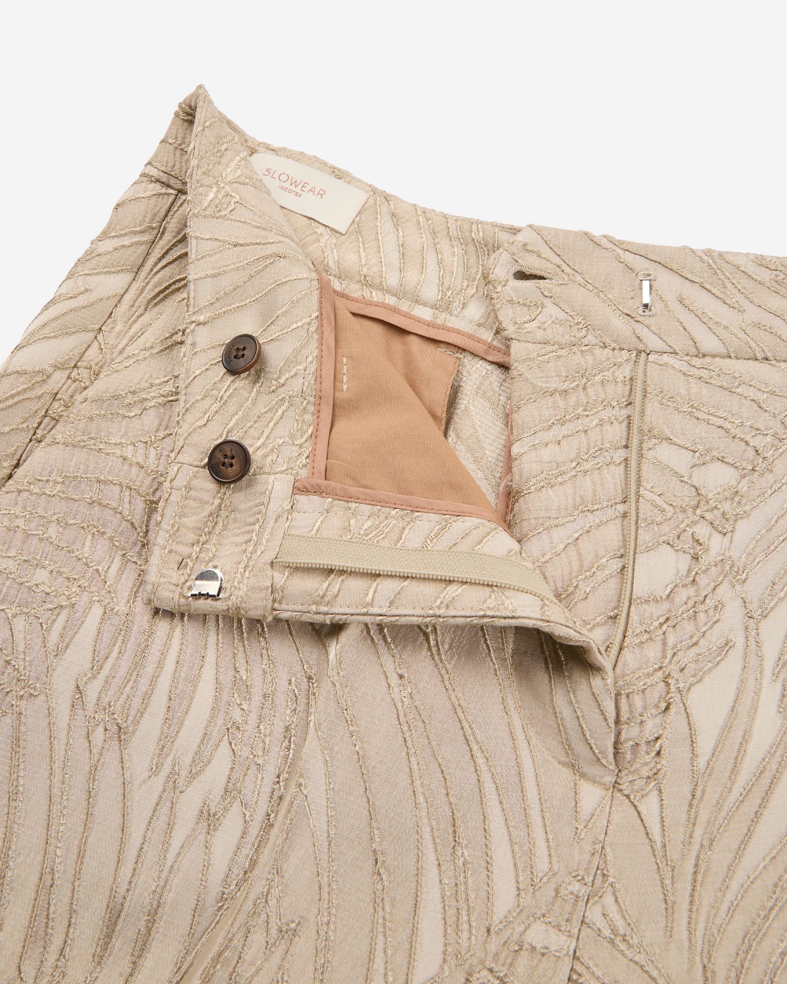 Regular fit trousers in raised viscose jacquard - Image 6