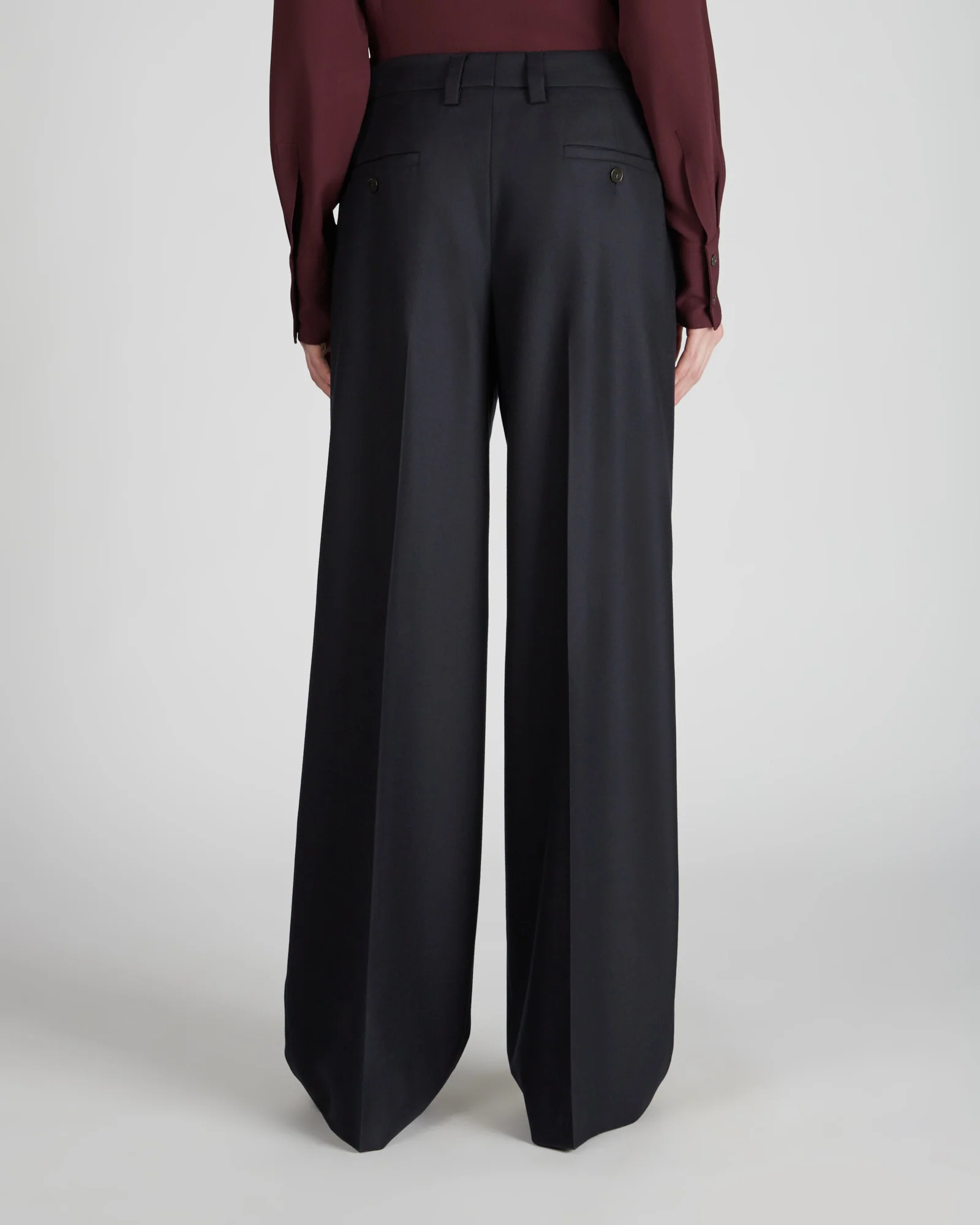 Regular fit trousers in stretch flannel - Image 3