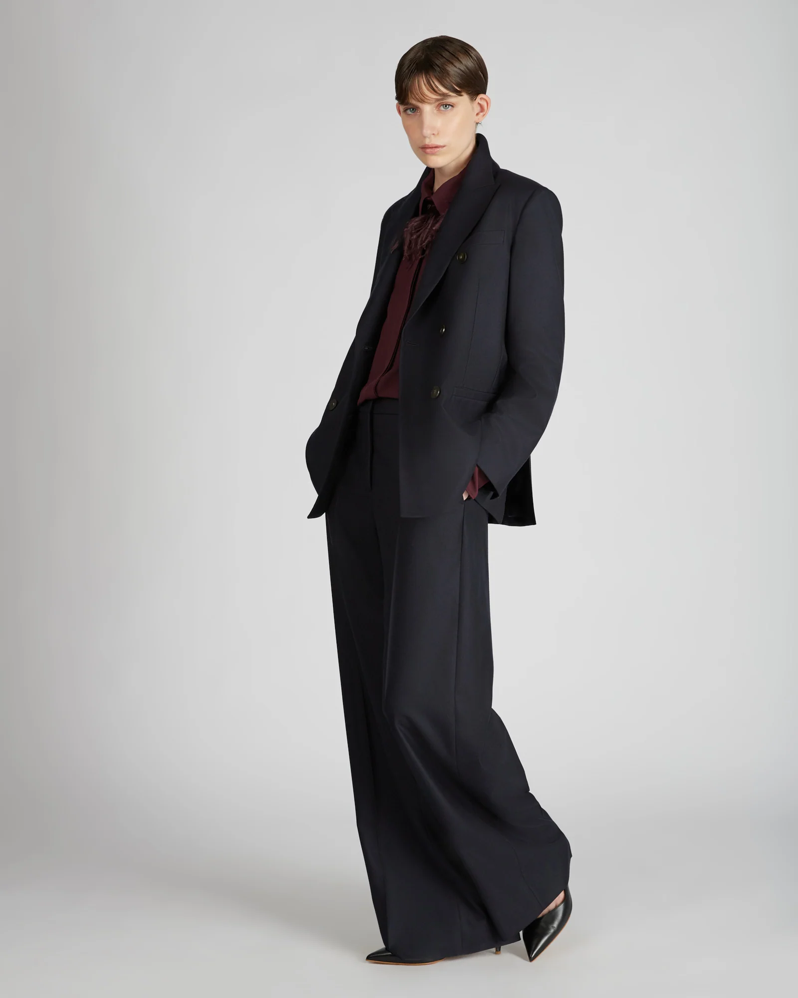 Regular fit trousers in stretch flannel - Image 5