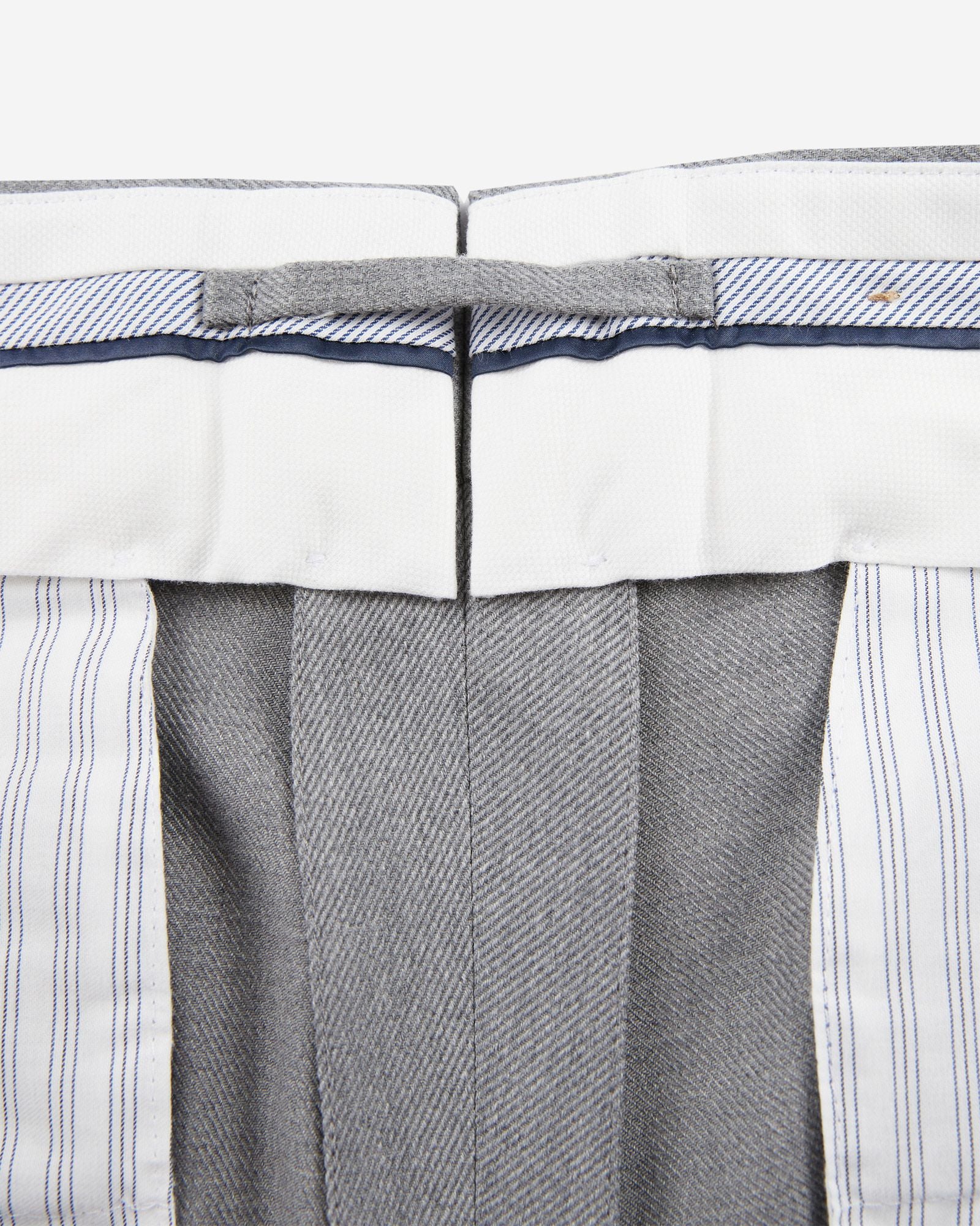 Regular fit wool and cotton drill trousers - Image 7