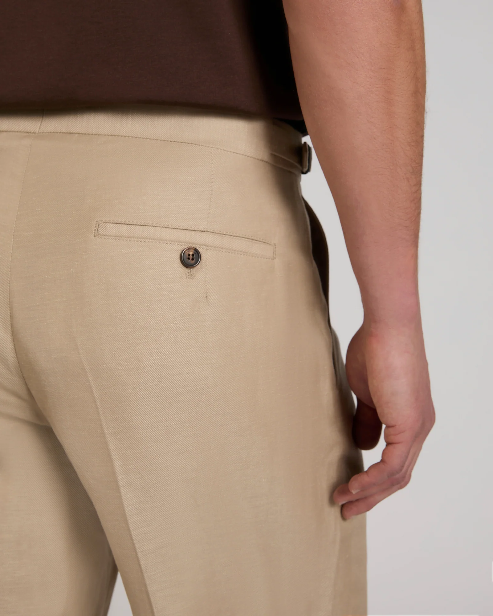 Regular fit wool and linen Bermuda shorts - Image 4