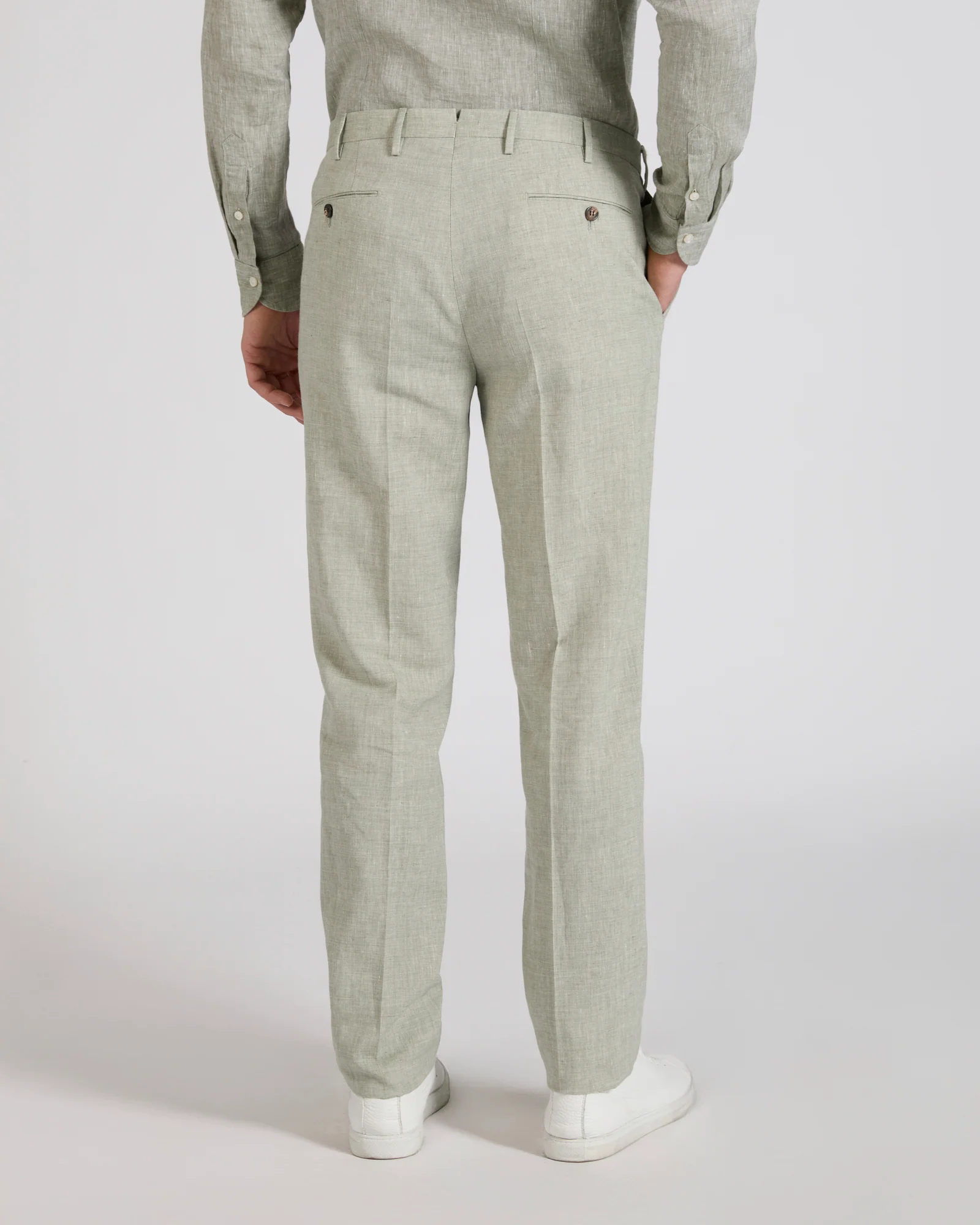 Regular fit wool and silk trousers - Image 3
