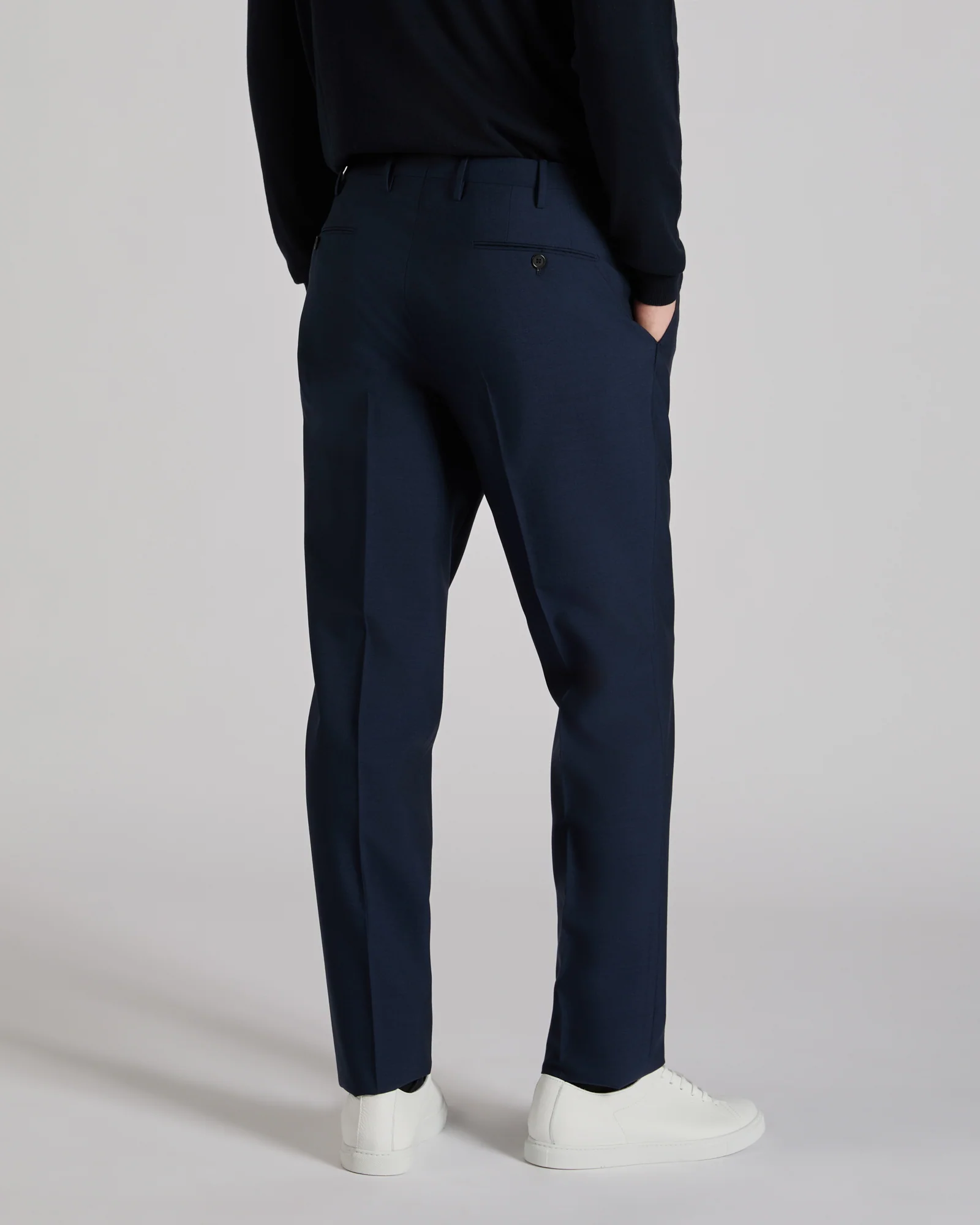 Regular fit wool fabric trousers - Image 3
