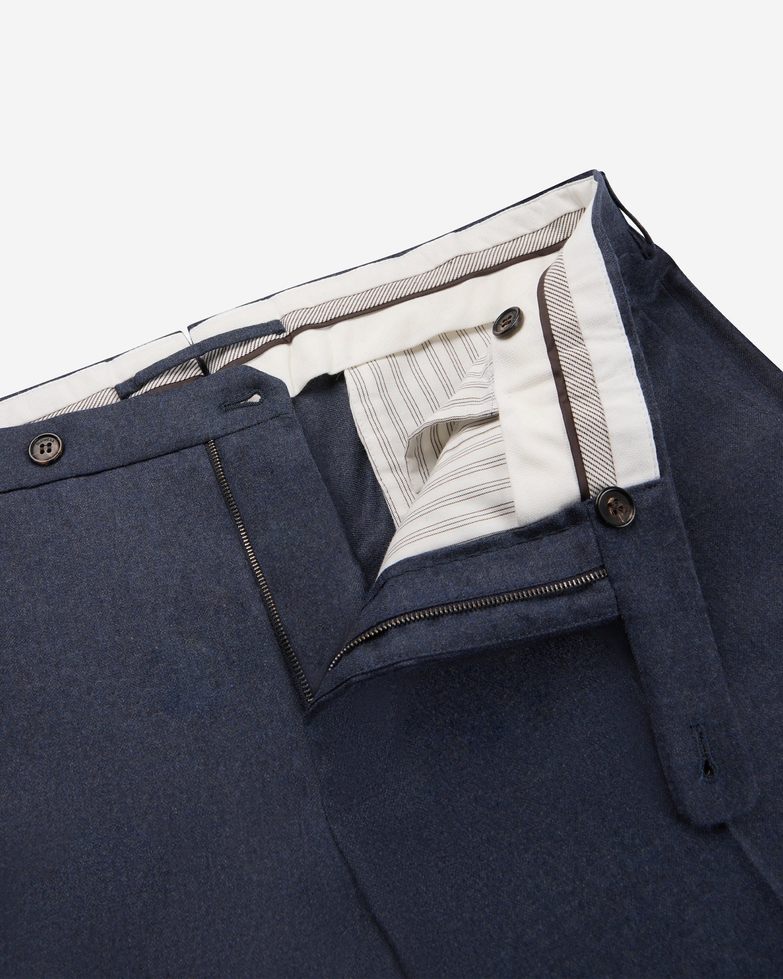 Regular fit wool flannel trousers - Image 4