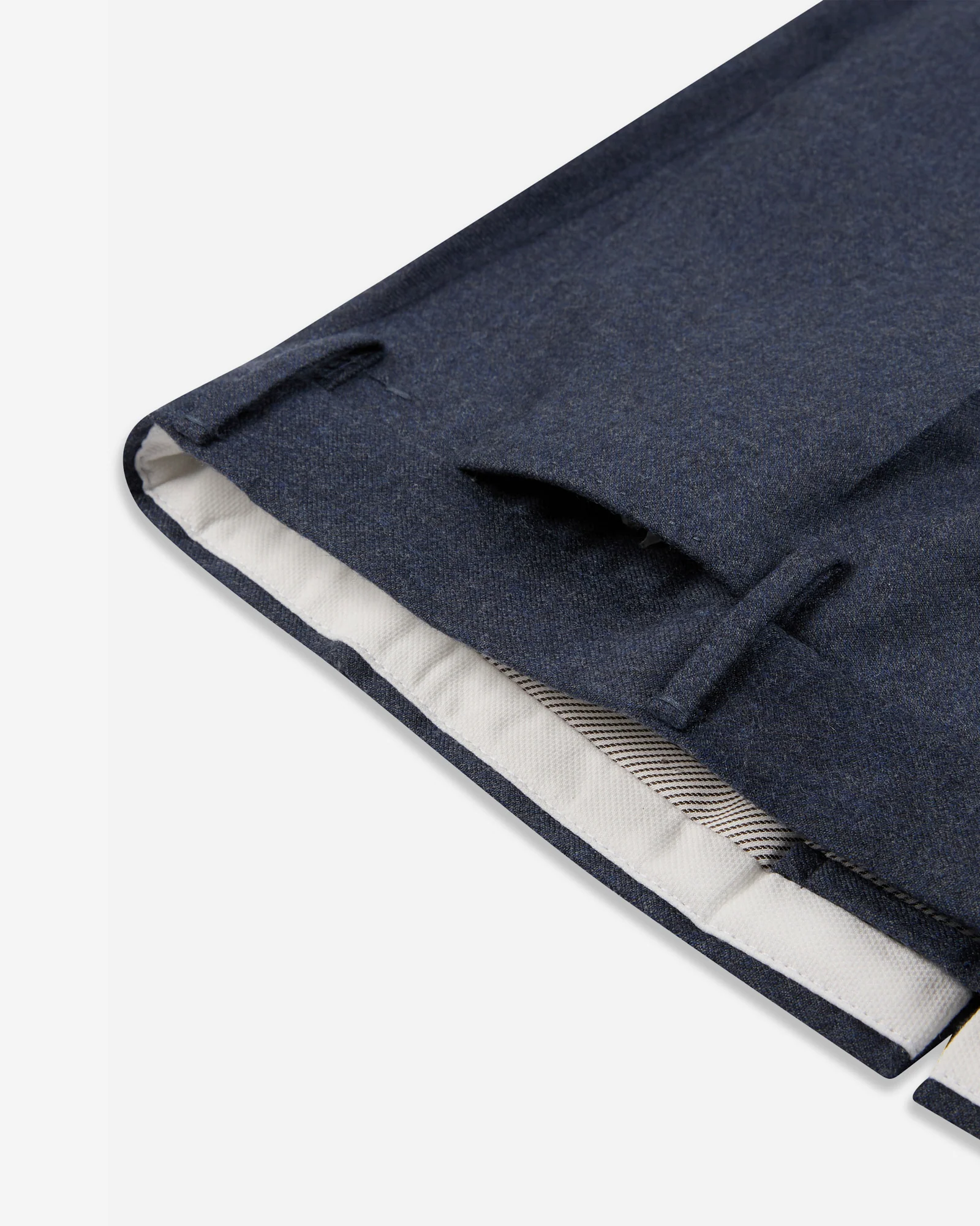 Regular fit wool flannel trousers - Image 6