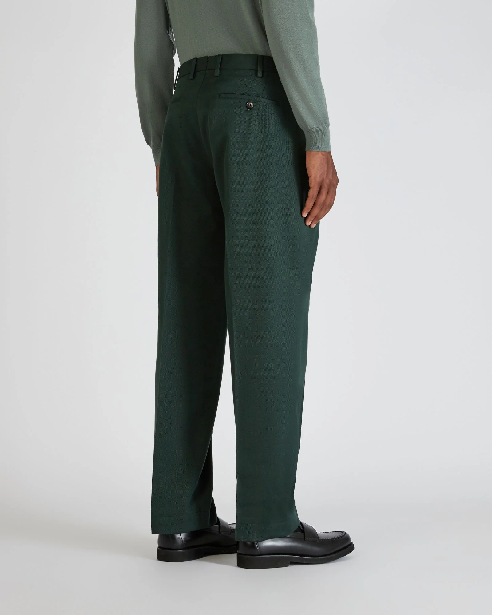 Seamless fit wool and cotton drill trousers - Image 3