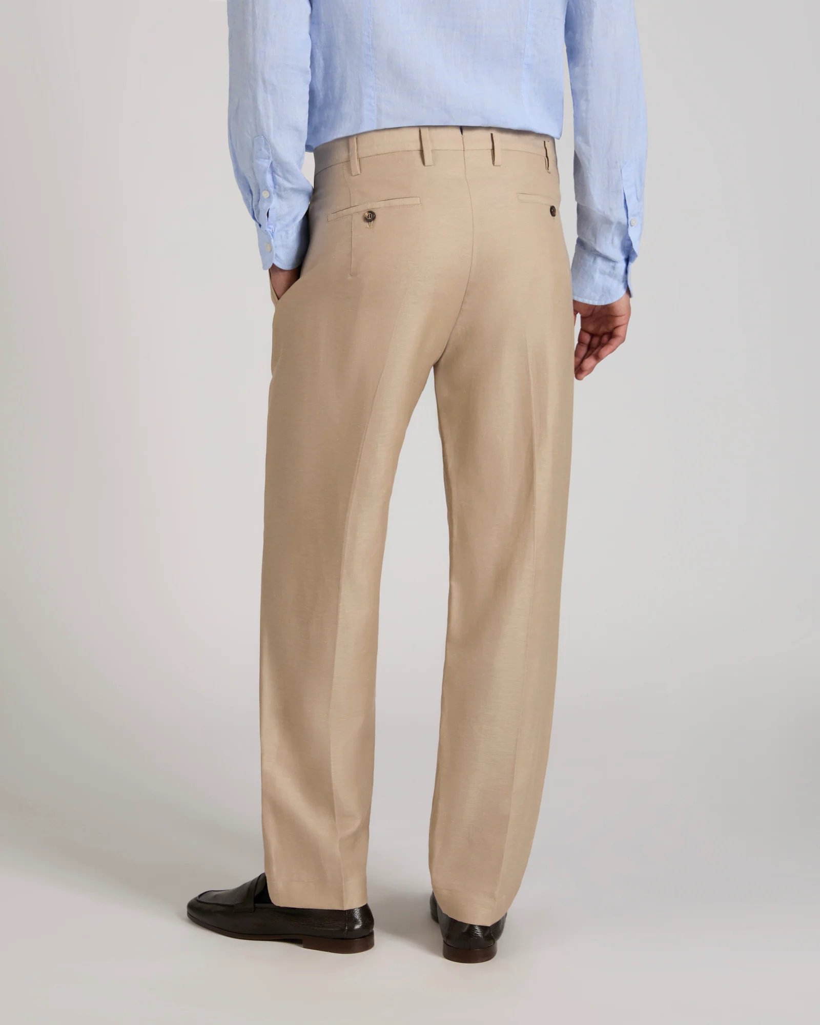 Seamless wool and linen trousers - Image 3