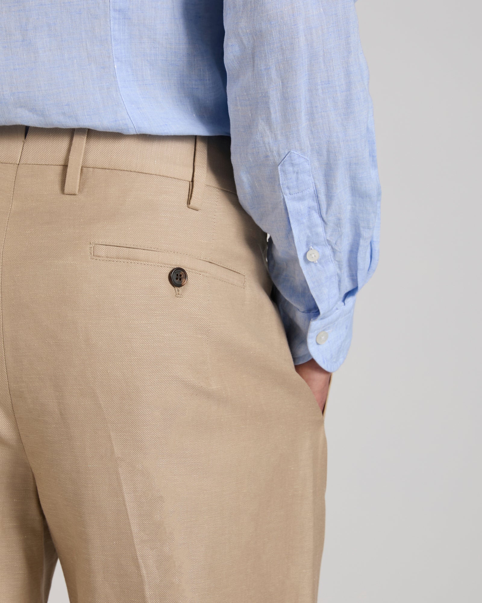 Seamless wool and linen trousers - Image 4