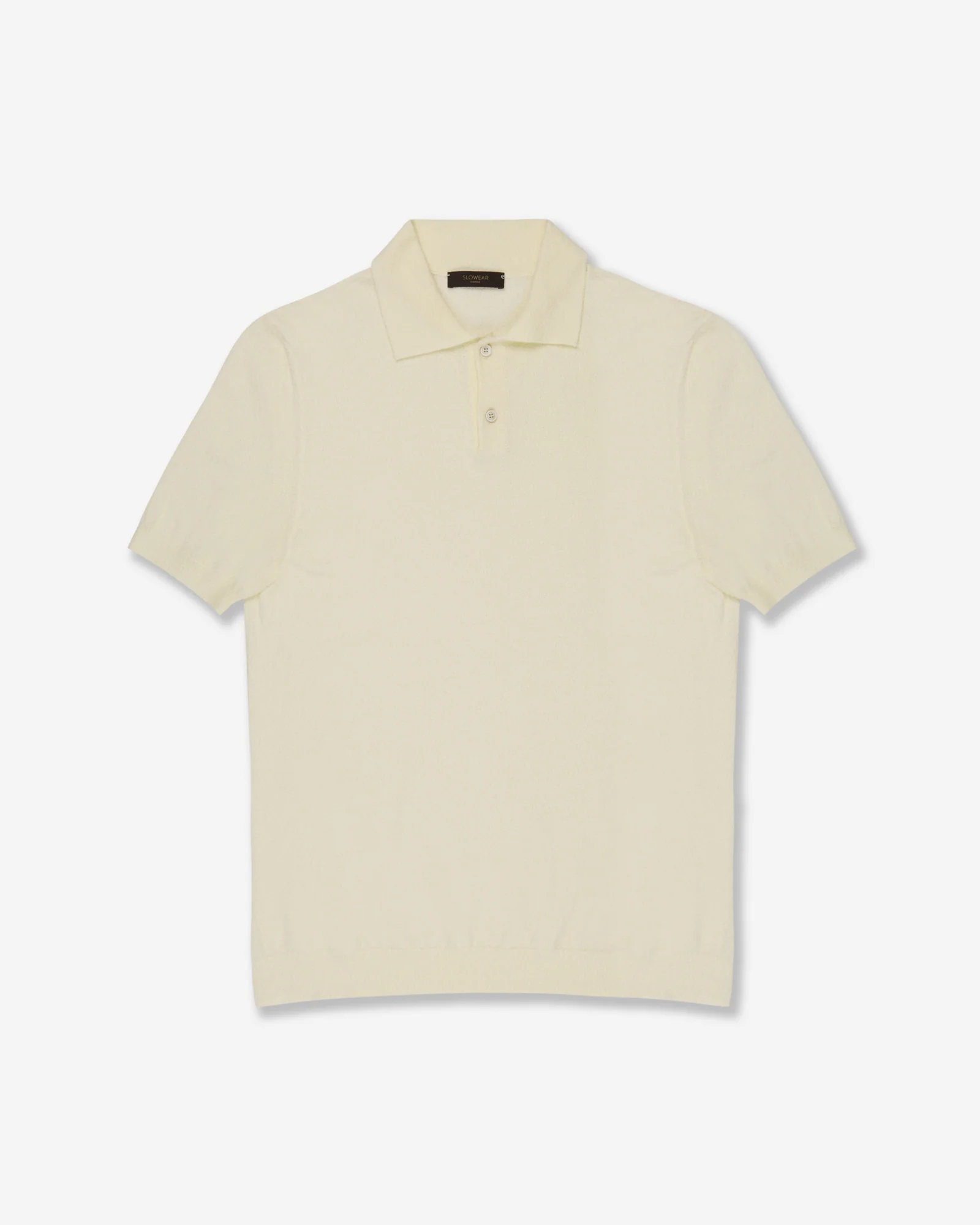 Slim fit bouclé cotton polo shirt