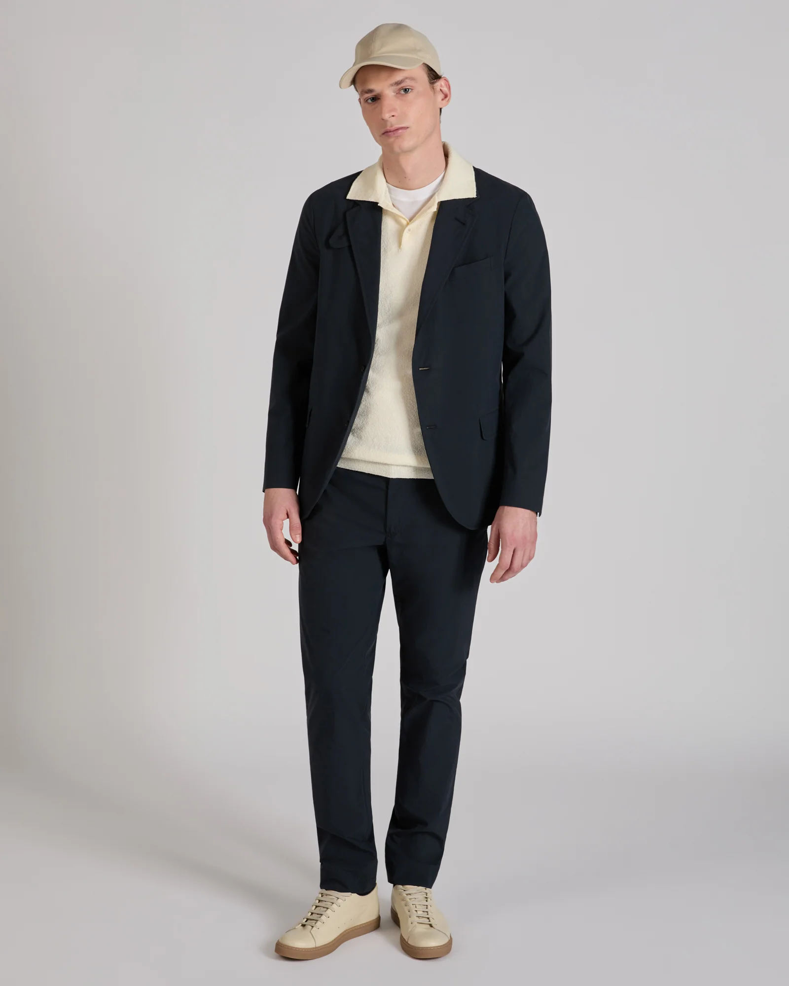 Slim fit bouclé cotton polo shirt - Image 5