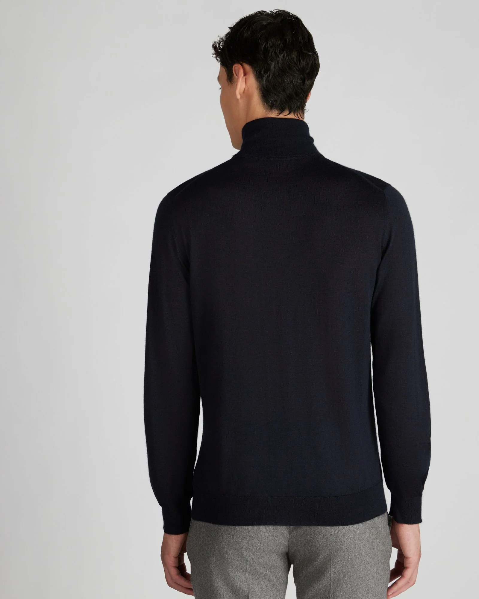 Slim fit cashmere and silk turtleneck sweater - Image 3