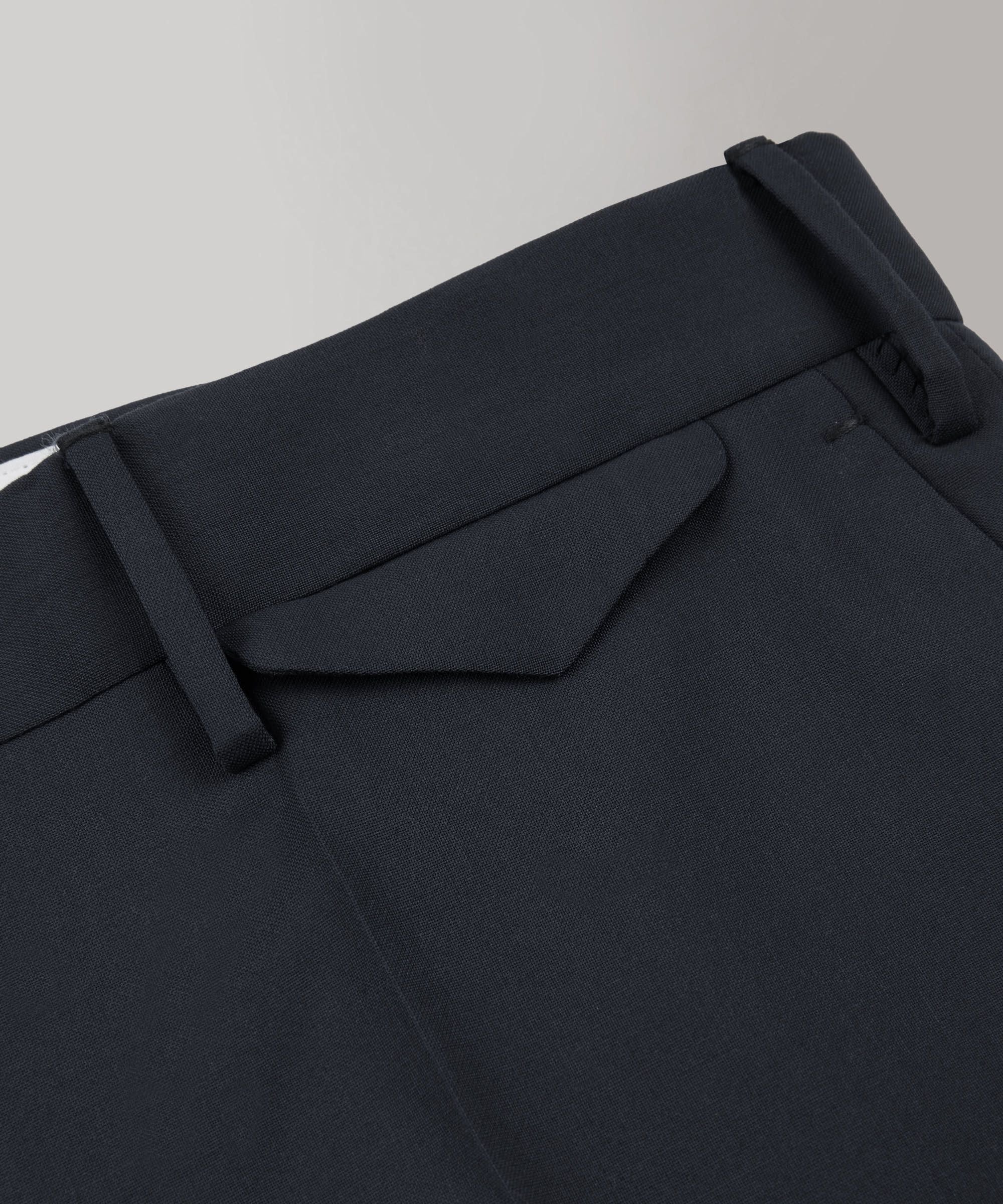 Slim-fit certified tropical wool trousers - Image 7
