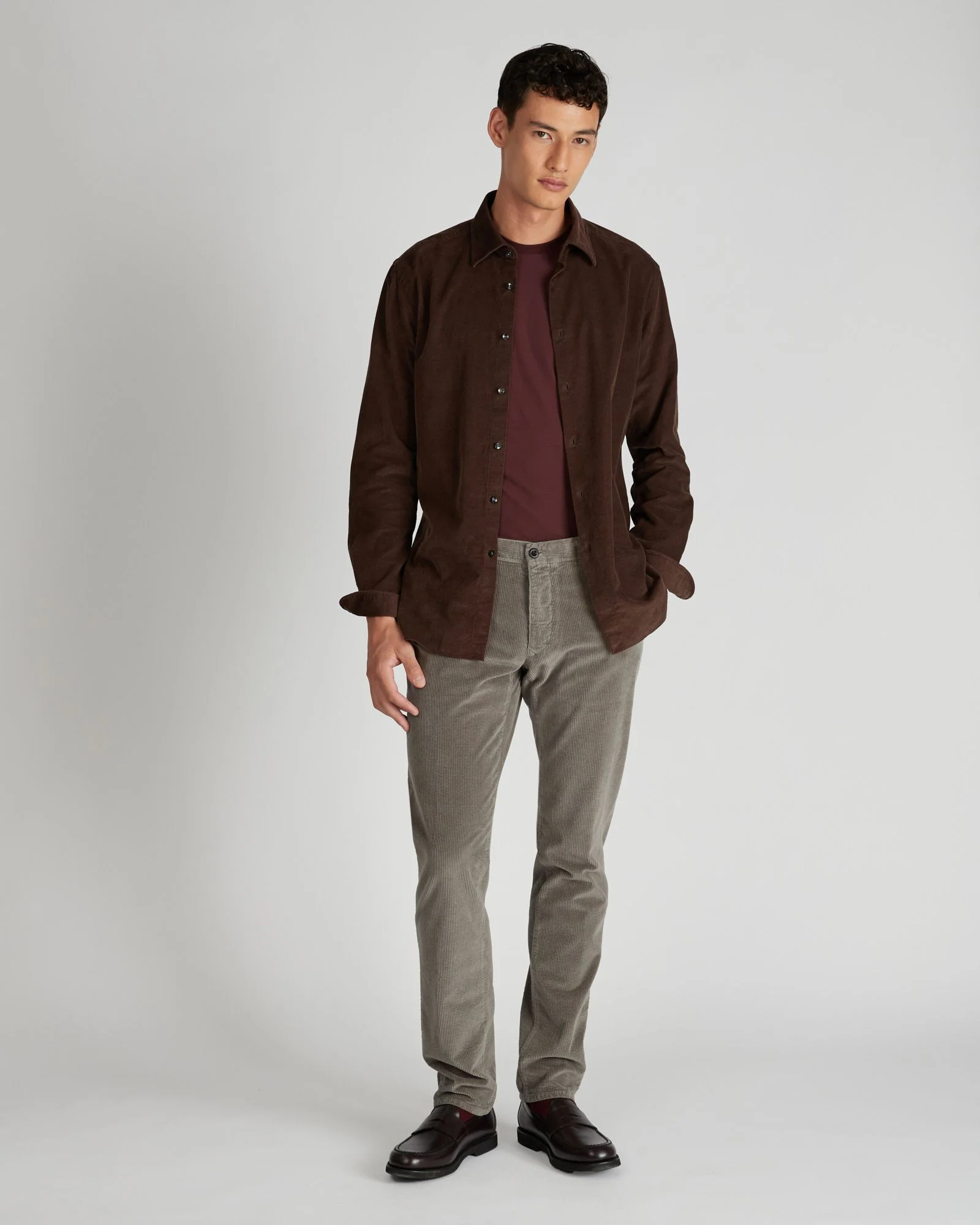 Slim fit corduroy trousers - Image 5