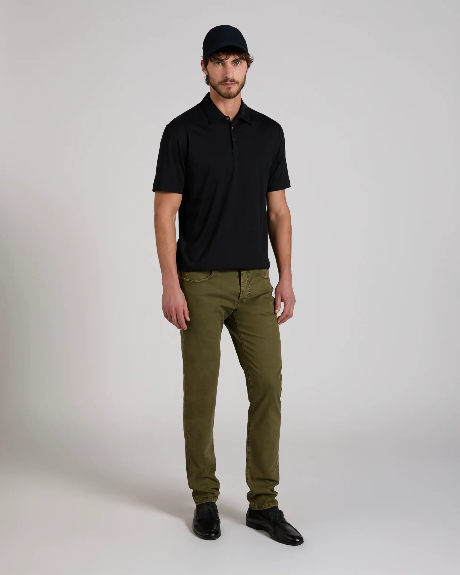 Slim fit cotton and silk jersey polo shirt - Image 5
